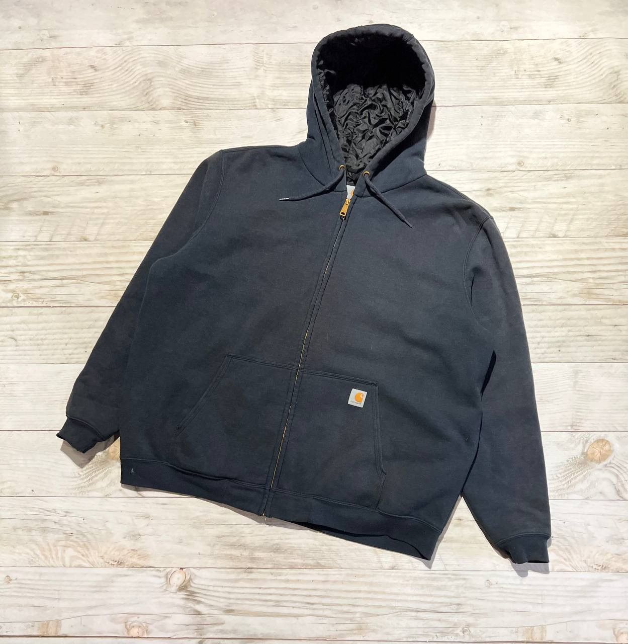 Carhartt Vintage Carhartt Jacket Distrised Feded Hooded 90s Size US XXL / EU 58 / 5 - 1 Thumbnail