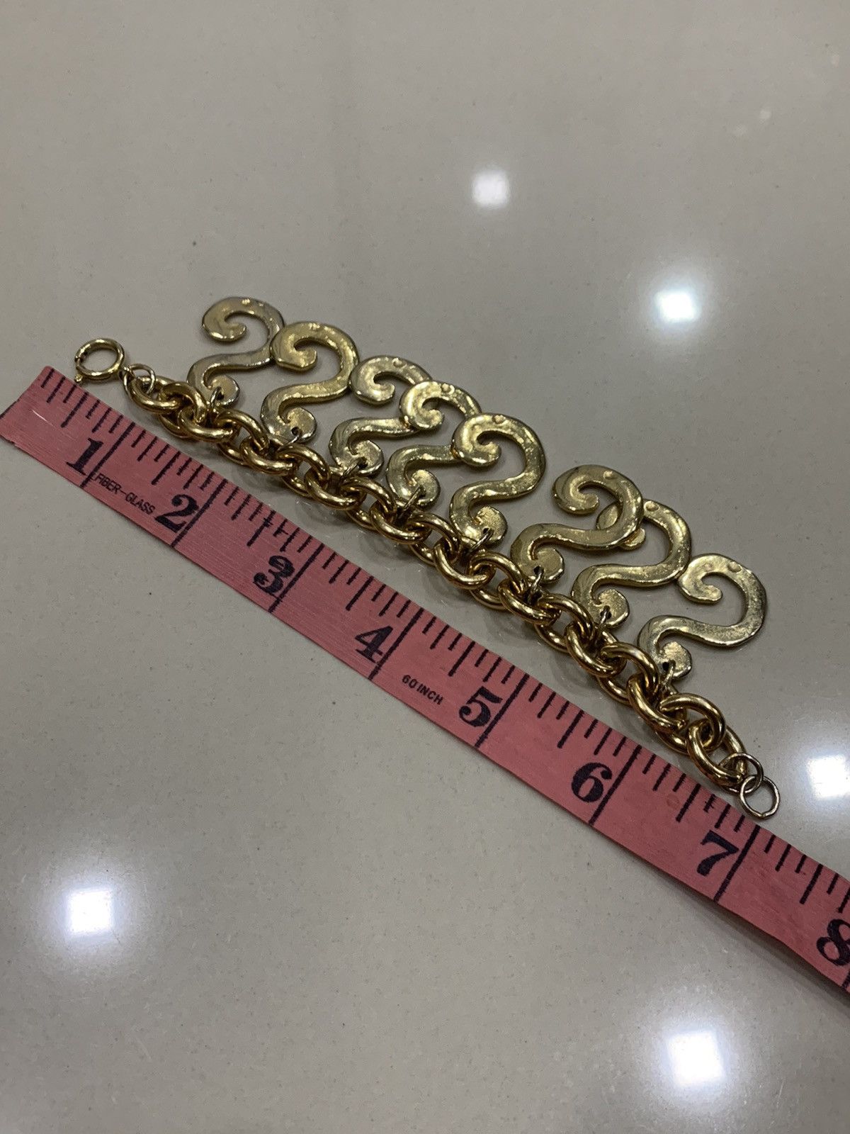 Jewelry × Vintage VTG 1990s S CHAIN GOLD TONE BRACELET Size ONE SIZE - 4 Thumbnail