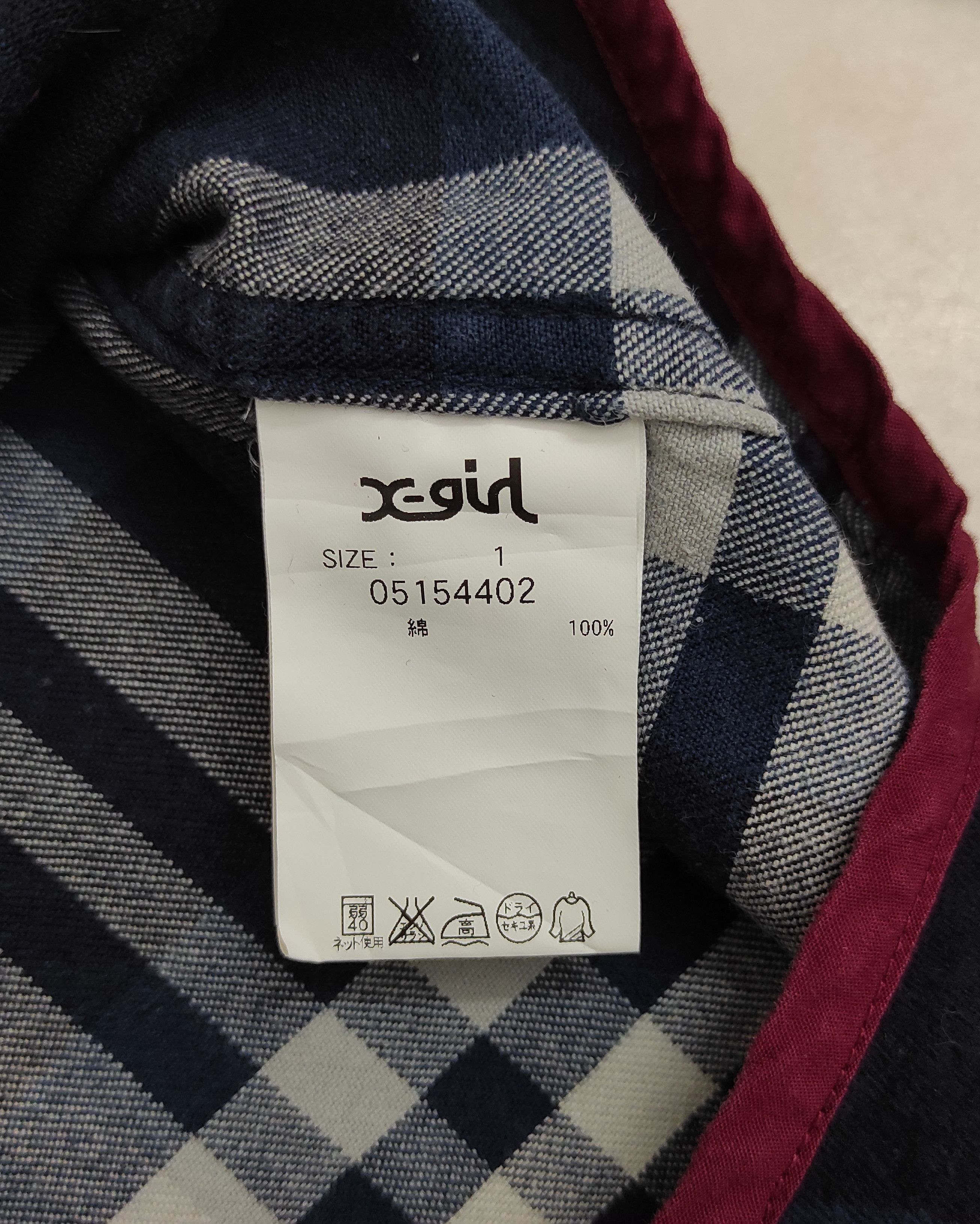 X-Girl X Girl flannel shadow plaid quotes button shirt Size L / US 10 / IT 46 - 3 Thumbnail