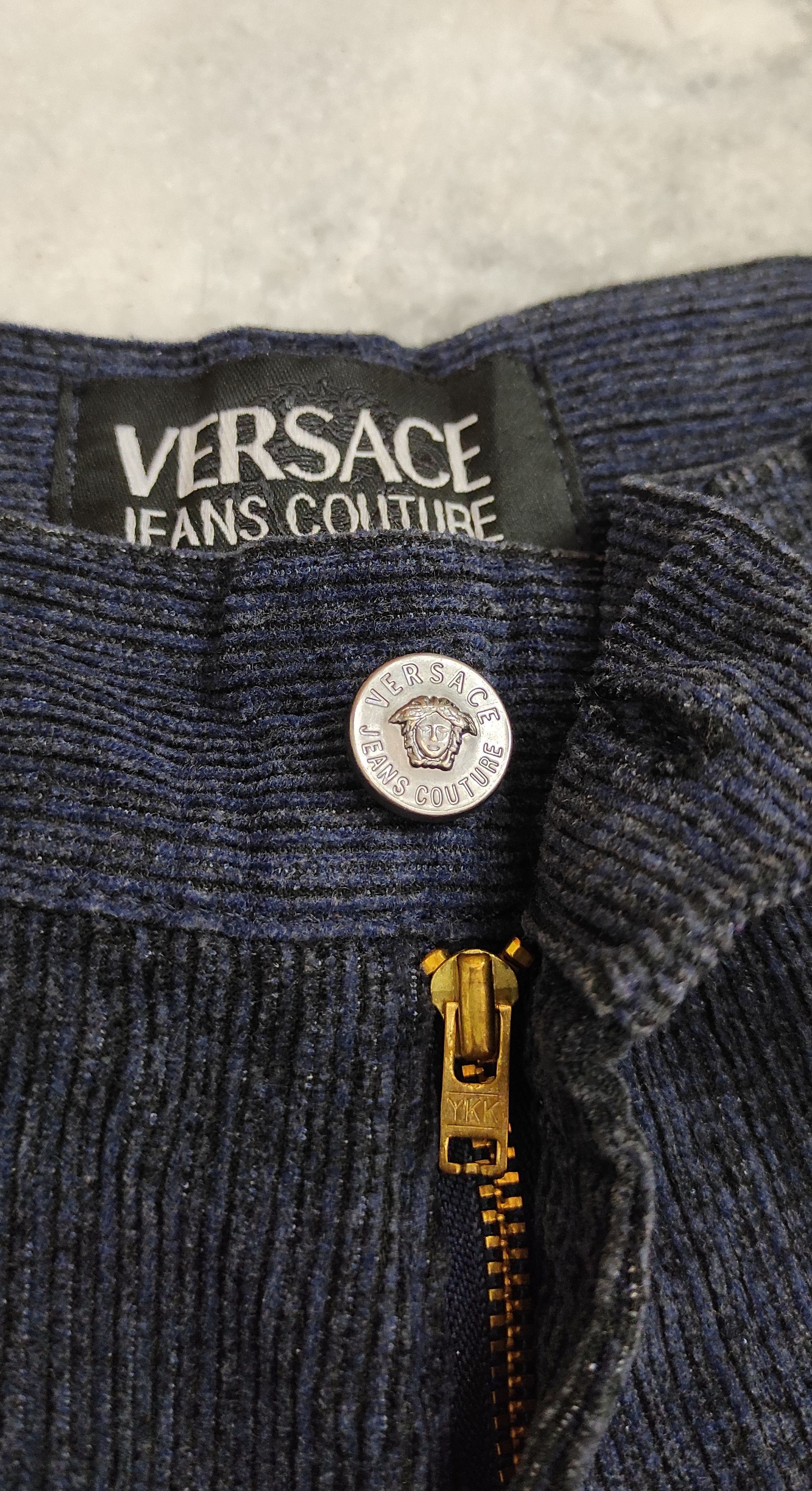 Versace Jeans Couture Archive 80's VERSACE JEANS COUTURE Velour MEDUSA Jeans Size US 32 / EU 48 - 6 Thumbnail