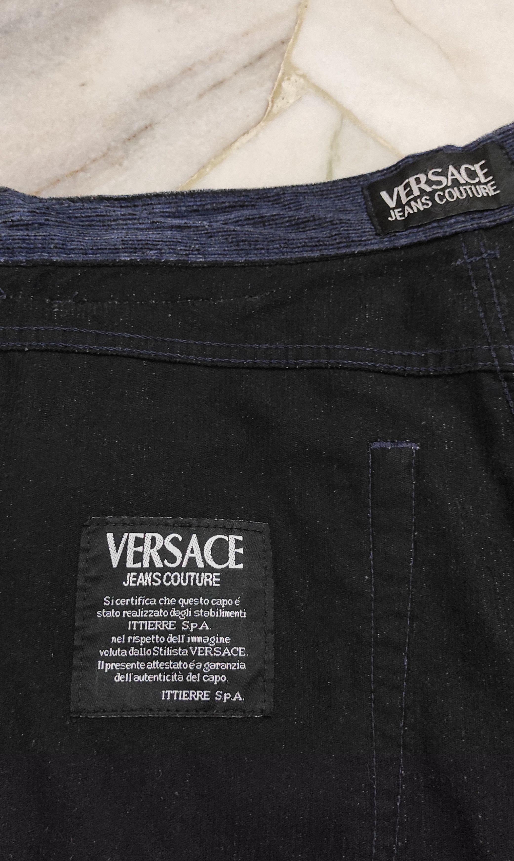 Versace Jeans Couture Archive 80's VERSACE JEANS COUTURE Velour MEDUSA Jeans Size US 32 / EU 48 - 9 Thumbnail
