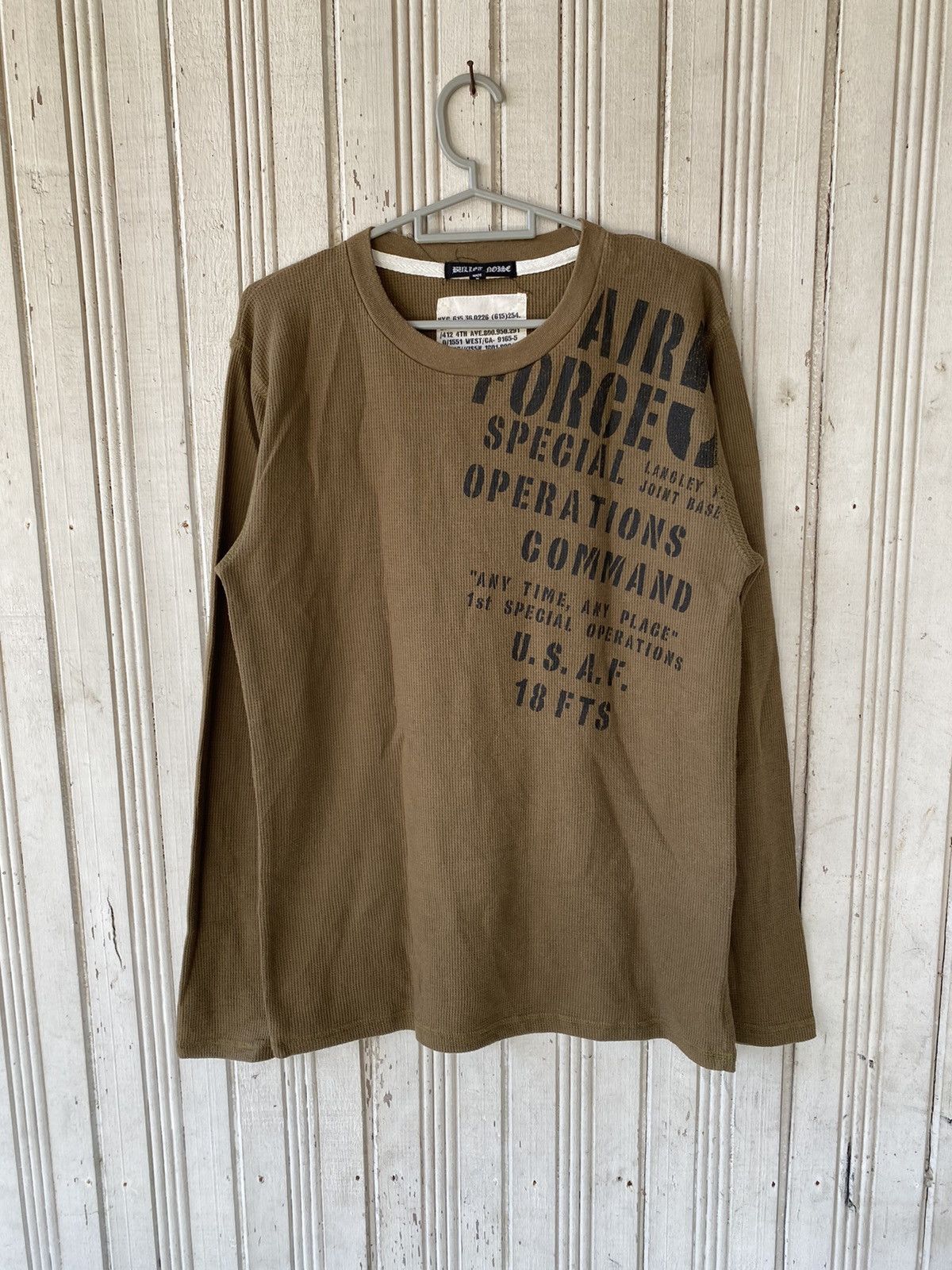 Japanese Brand Vintage Bullet Noise Us Air Force Long Sleeve Size US S / EU 44-46 / 1 - 1 Thumbnail