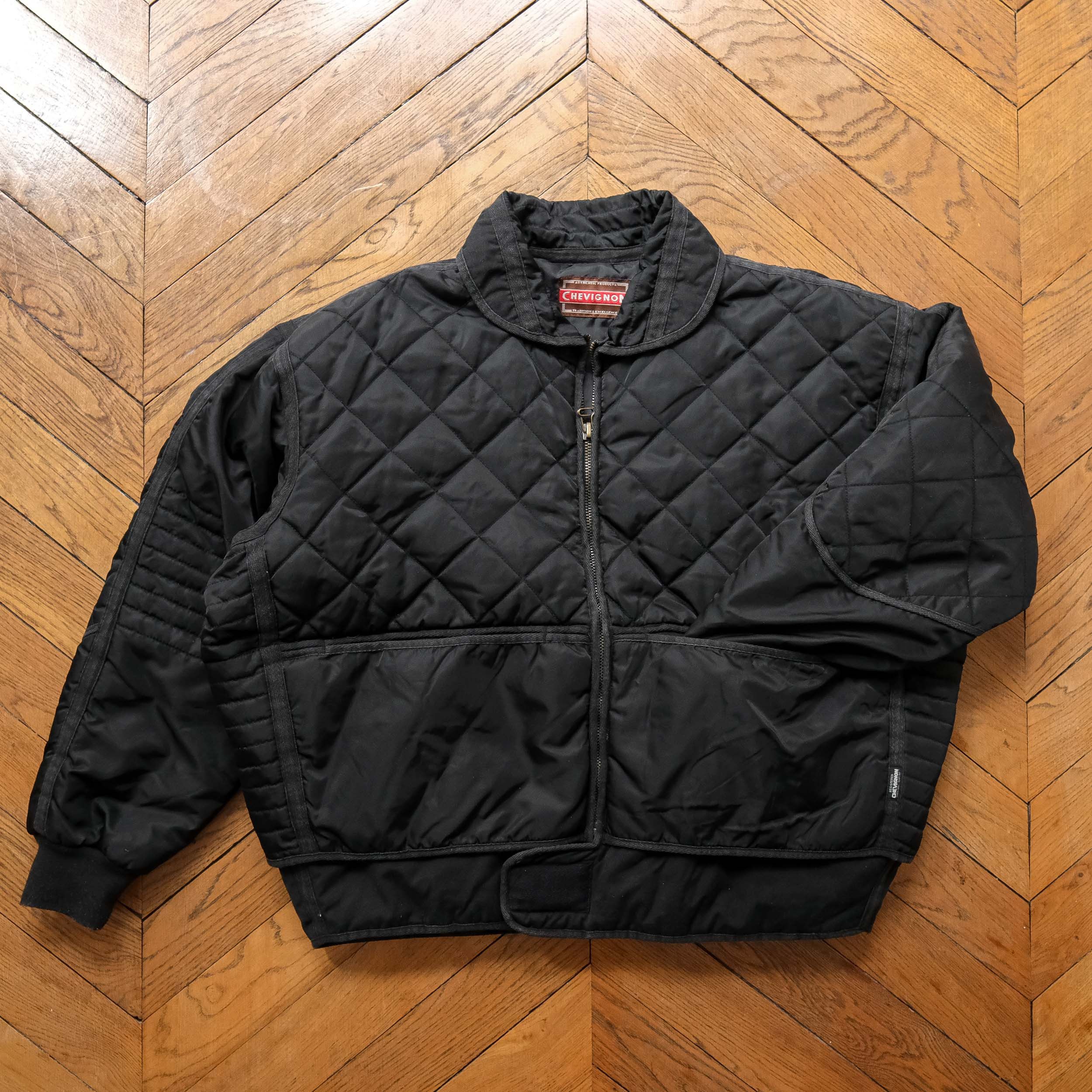 Iconic Chevignon 90'S Black Cosmo Bomber Jacket