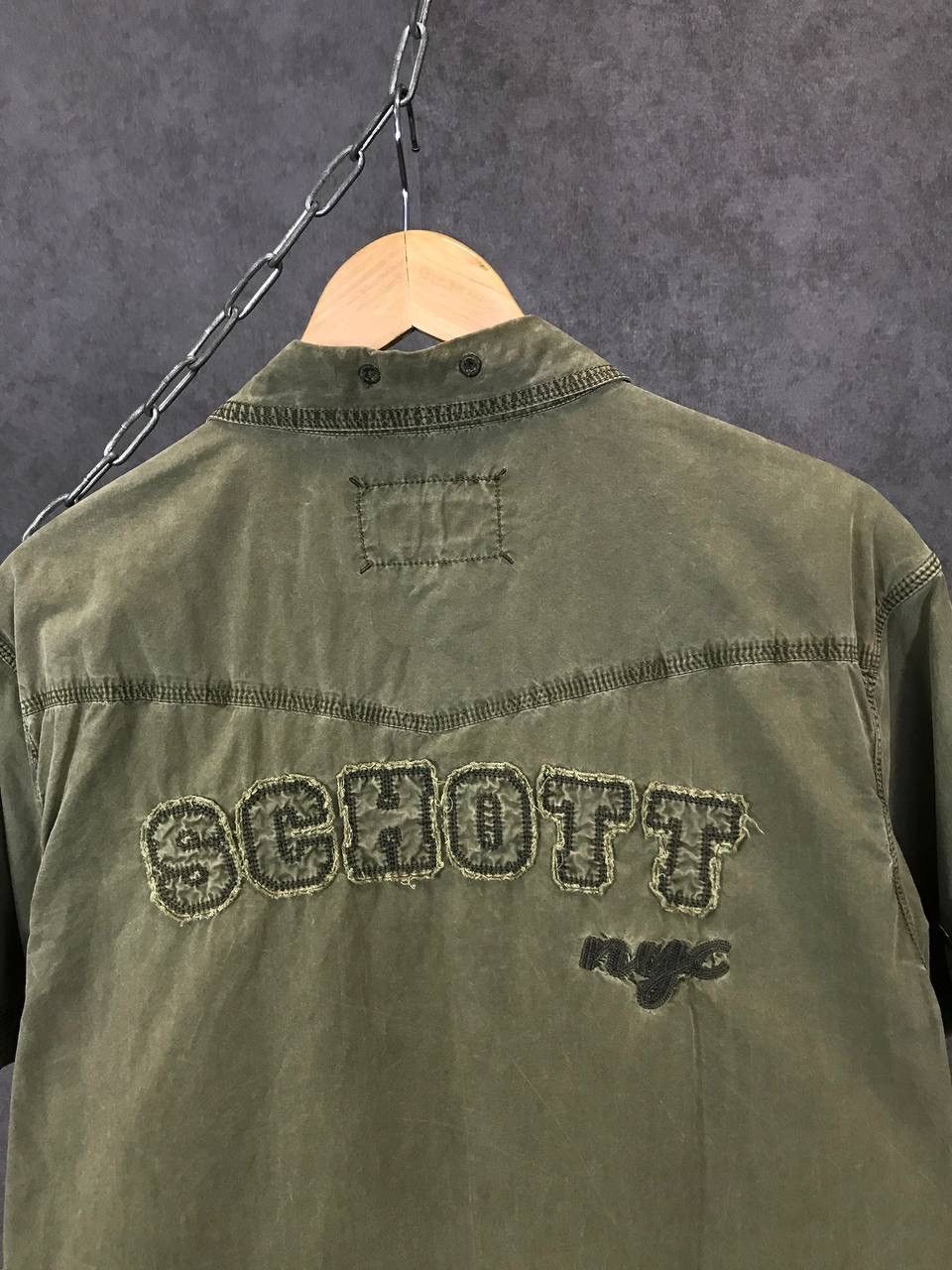 Schott Schott vintage military big logo shirt Size US L / EU 52-54 / 3 - 8 Thumbnail