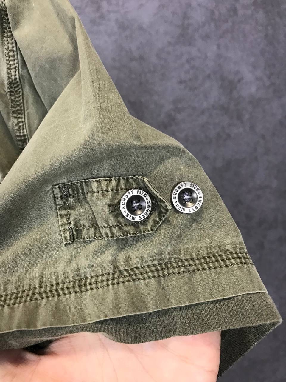 Schott Schott vintage military big logo shirt Size US L / EU 52-54 / 3 - 6 Thumbnail