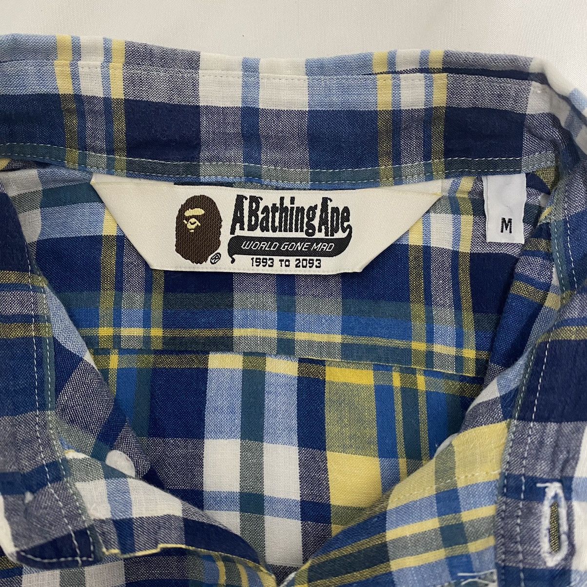 Bape One Point Plaid BD S/S Shirt Size US M / EU 48-50 / 2 - 6 Thumbnail