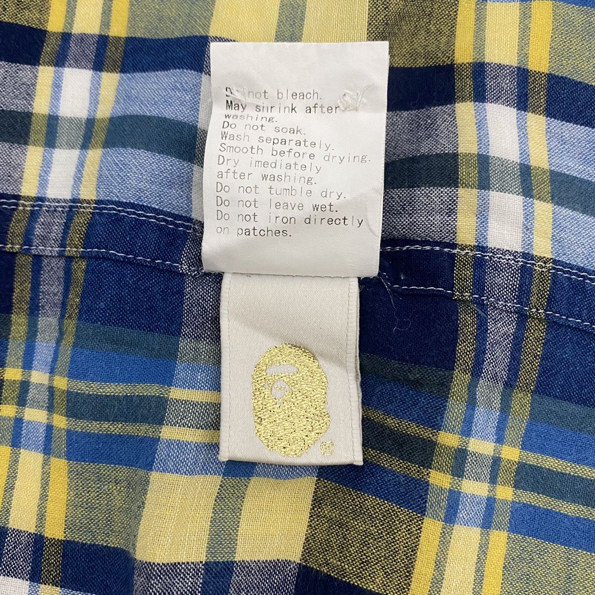 Bape One Point Plaid BD S/S Shirt Size US M / EU 48-50 / 2 - 9 Thumbnail
