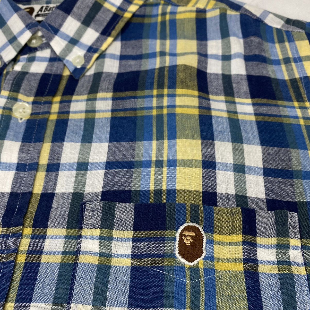 Bape One Point Plaid BD S/S Shirt Size US M / EU 48-50 / 2 - 5 Thumbnail
