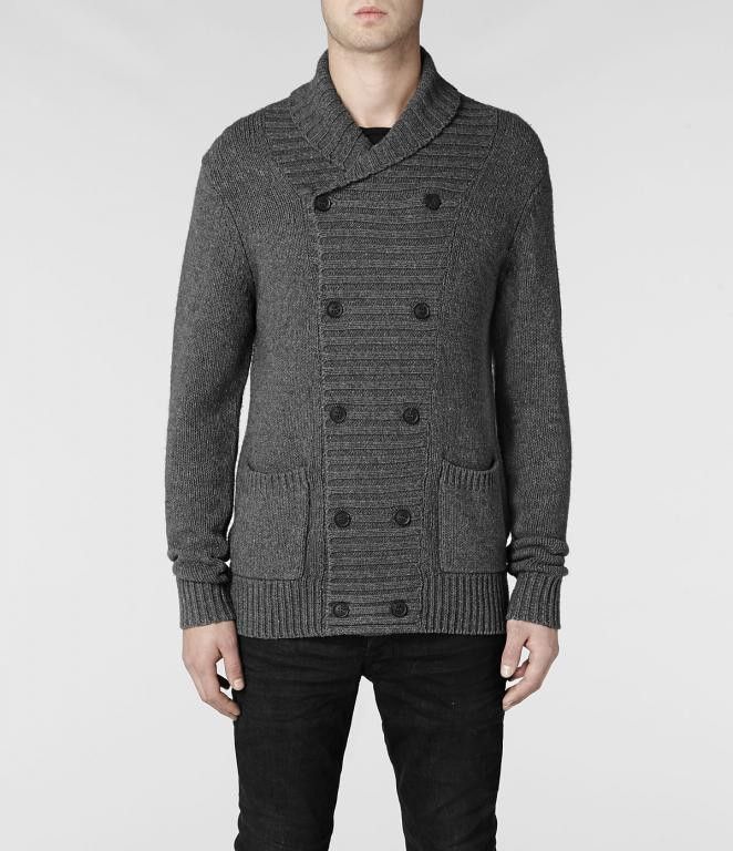 Allsaints All Saints Mooch Cardigan knitted with yak fiber sweater