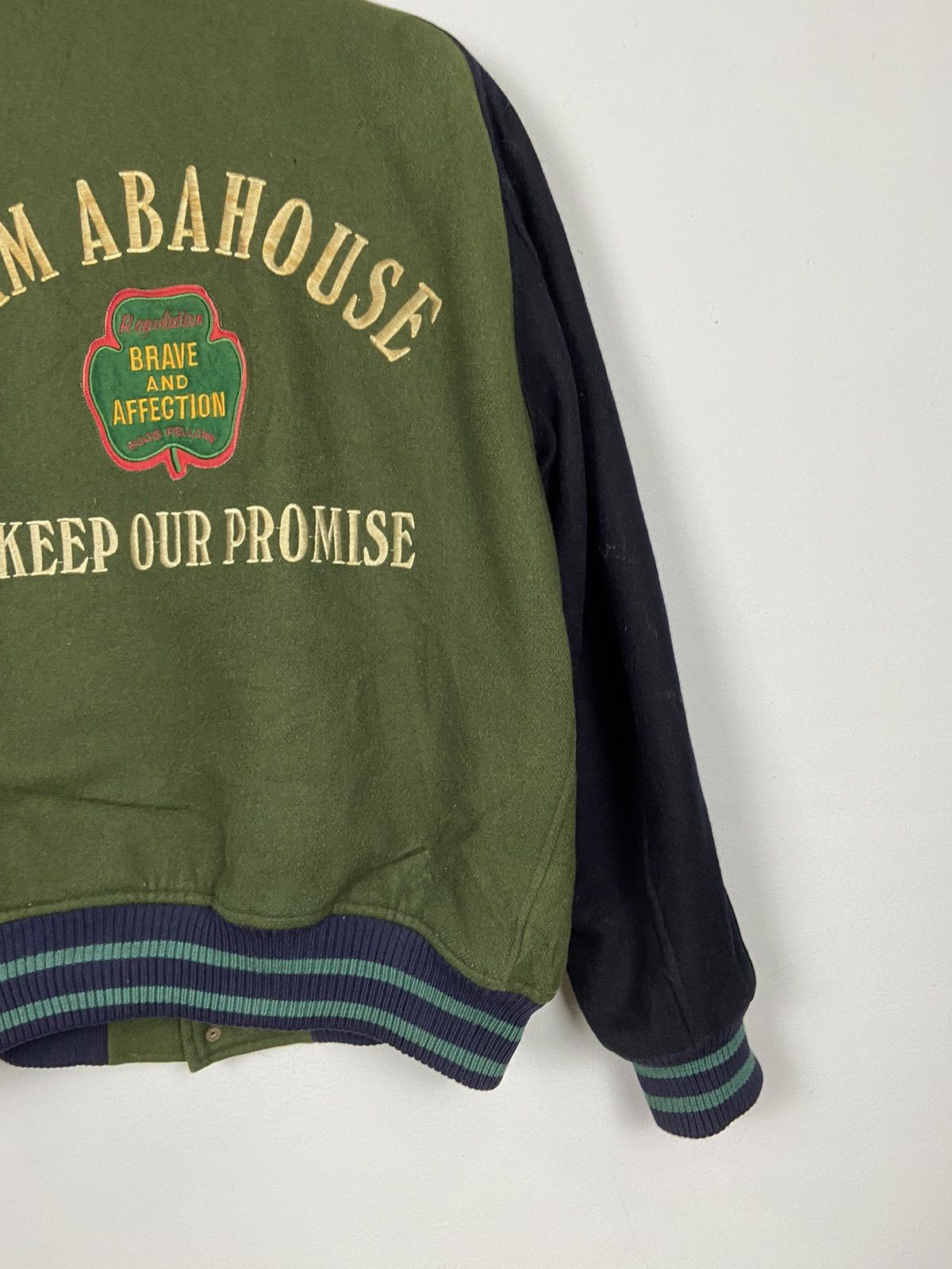 ABAHOUSE Vintage Abahouse Team Abahouse Woolen Varsity Jacket Size US L / EU 52-54 / 3 - 4 Thumbnail