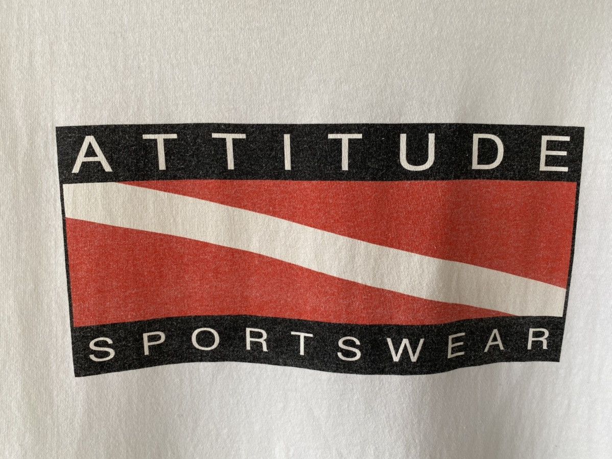 Vintage Vintage 90s Attitude Sportswear T-shirt Size US L / EU 52-54 / 3 - 3 Thumbnail