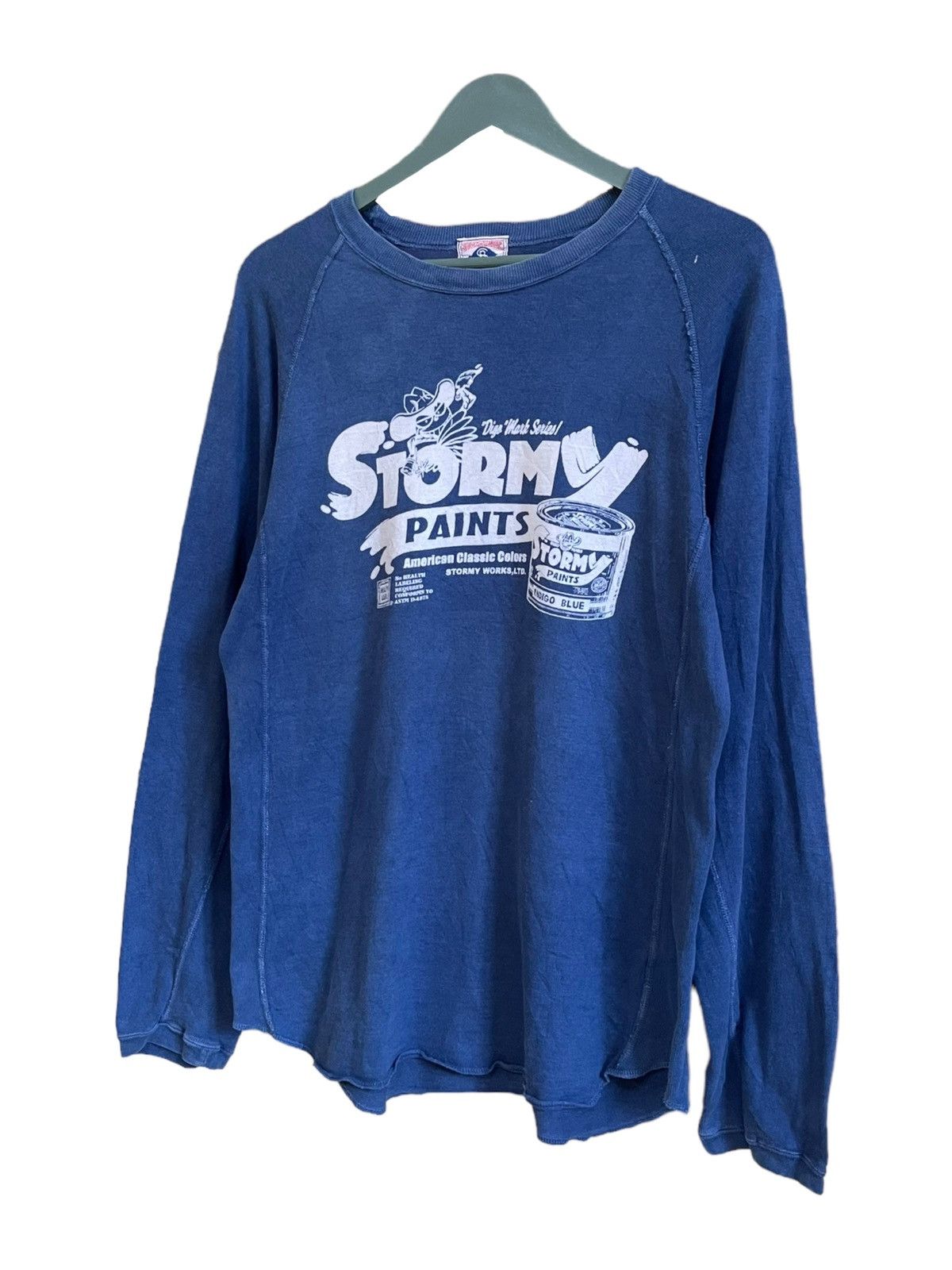 Vtg Indigo Stormy Paints American Classic Colours Sweatshirt
