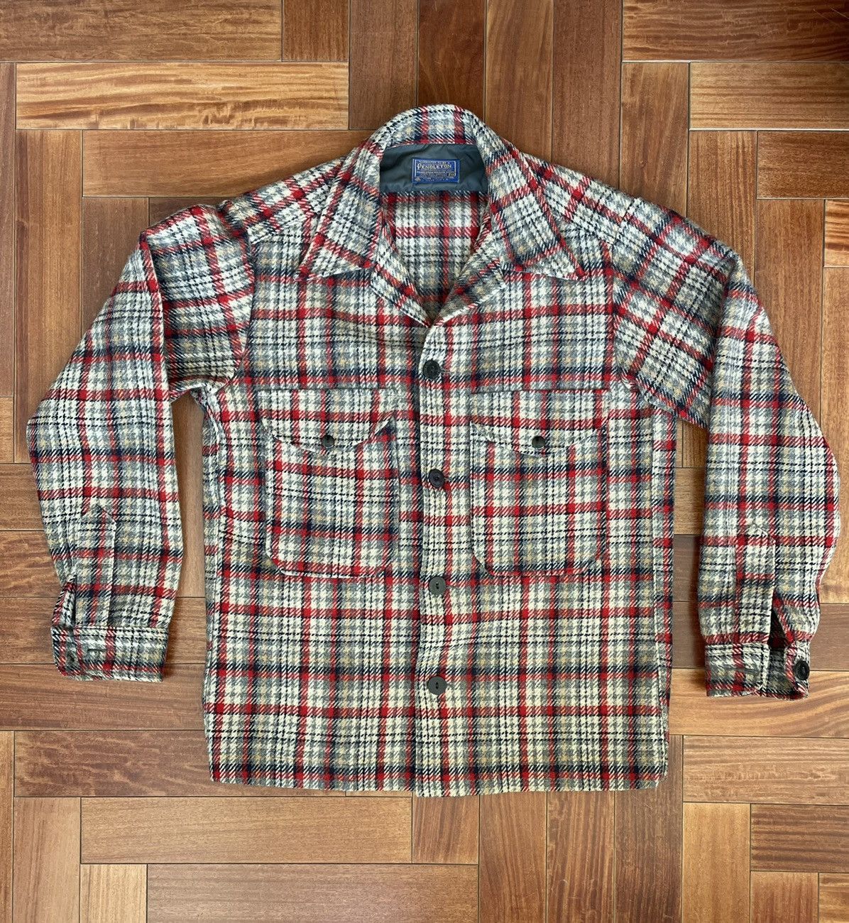 image of VTG Pendleton Wool Cpo Shirt Jacket - Plaid Check, Men's (Size Medium)