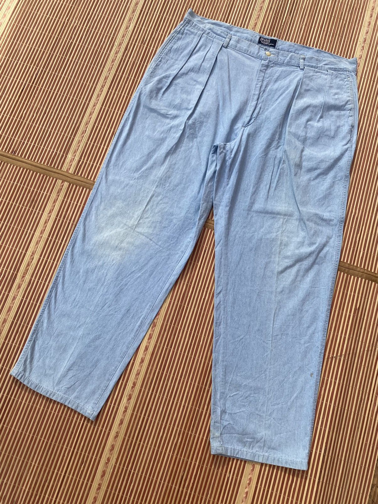 Polo Ralph Lauren Vintage Uneven Faded Polo Ralph Lauren Size US 40 / EU 56 - 1 Thumbnail
