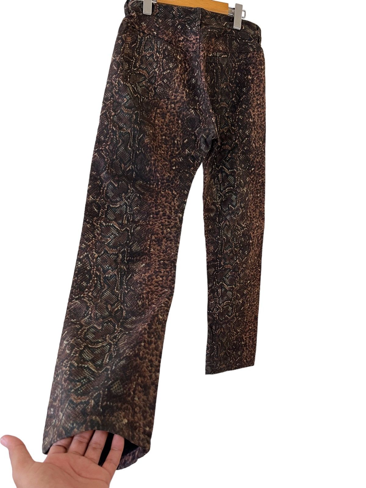 A.P.C. RARE!! 🔥 A.P.C Waxed Dark Brown Snake Print Pants Size US 26 / EU 42 - 9 Thumbnail