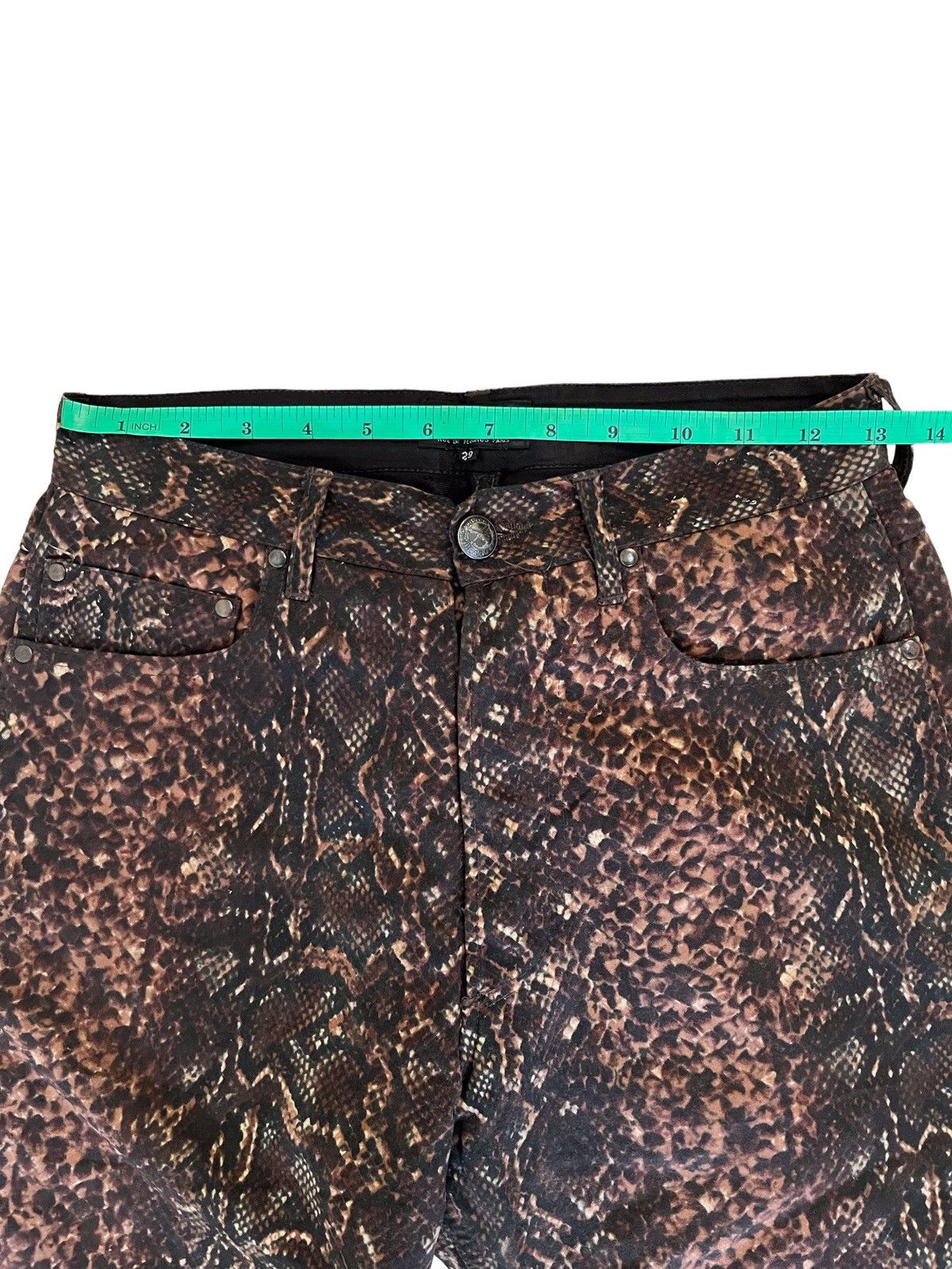 A.P.C. RARE!! 🔥 A.P.C Waxed Dark Brown Snake Print Pants Size US 26 / EU 42 - 10 Thumbnail