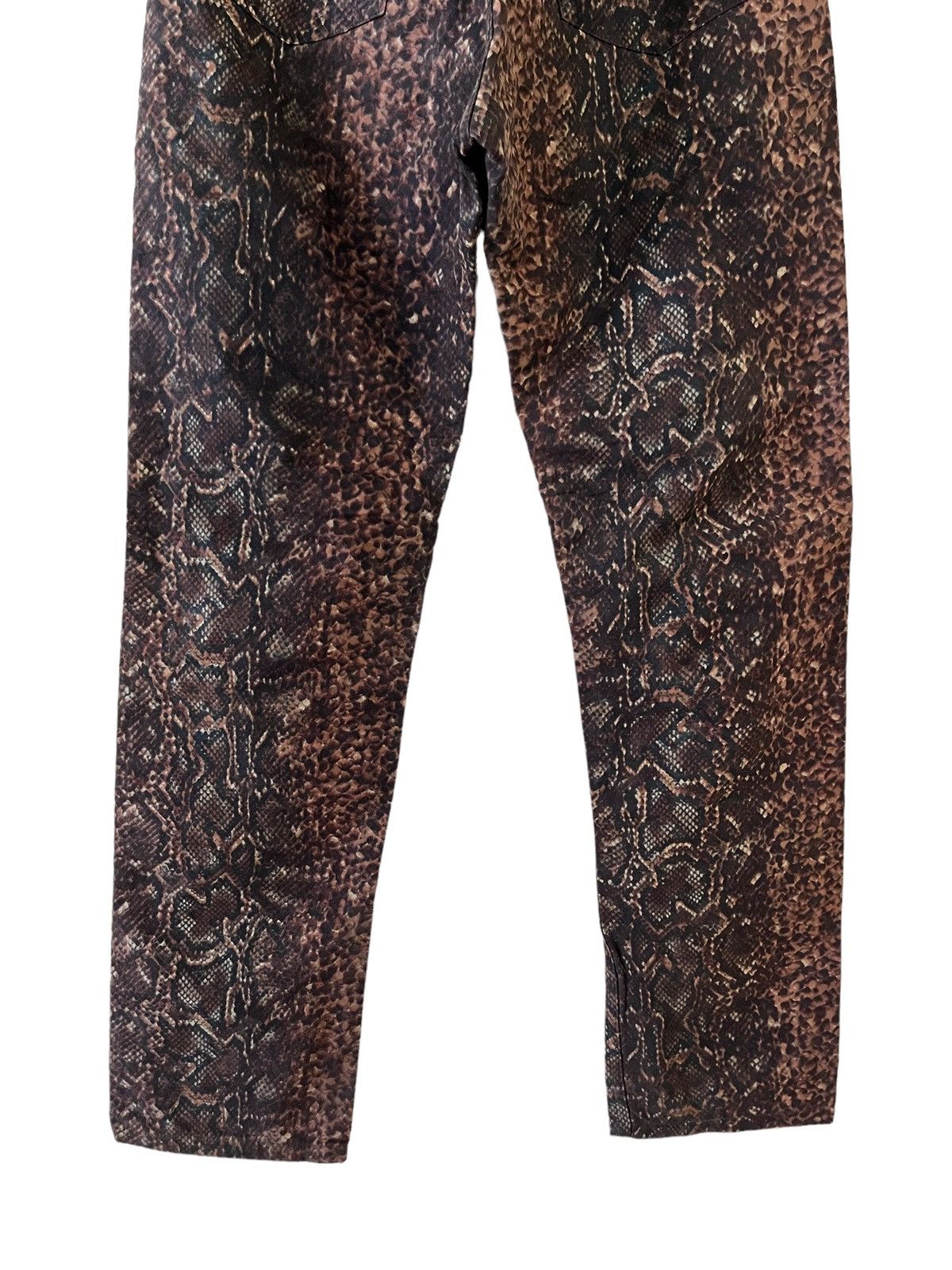 A.P.C. RARE!! 🔥 A.P.C Waxed Dark Brown Snake Print Pants Size US 26 / EU 42 - 6 Thumbnail