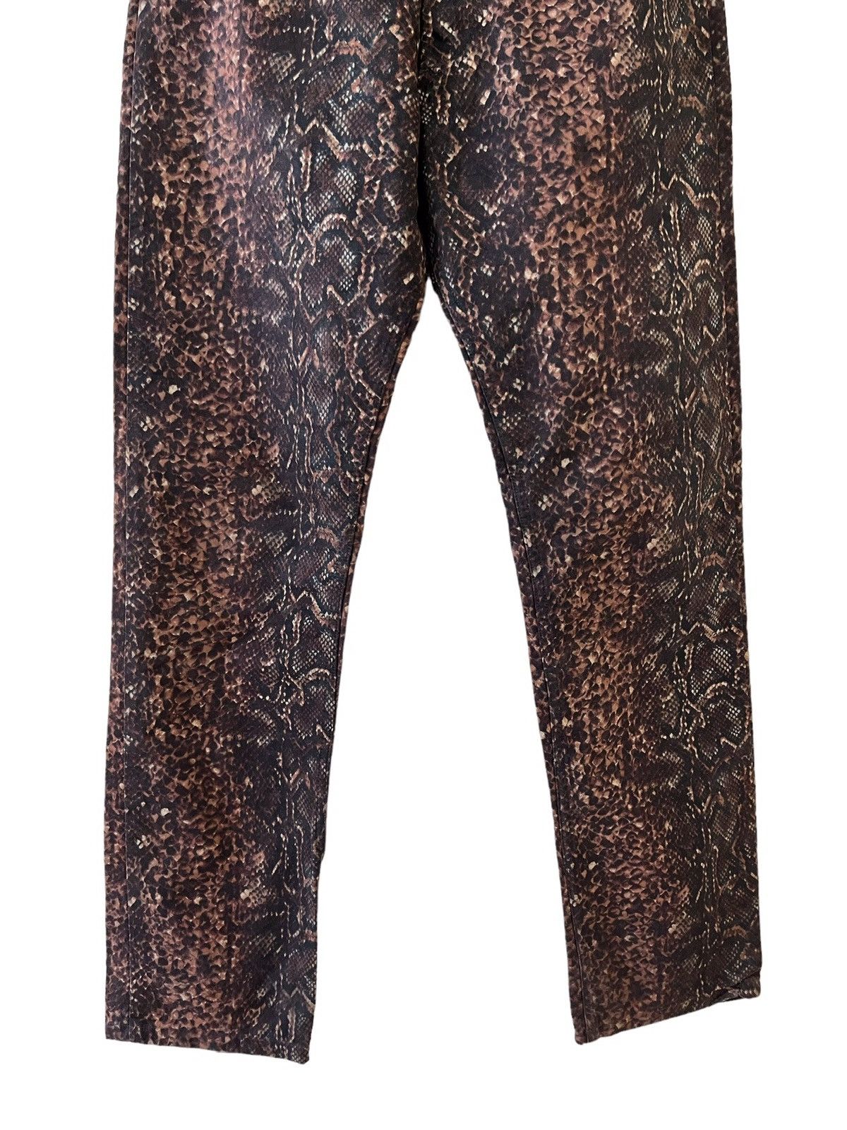 A.P.C. RARE!! 🔥 A.P.C Waxed Dark Brown Snake Print Pants Size US 26 / EU 42 - 4 Thumbnail