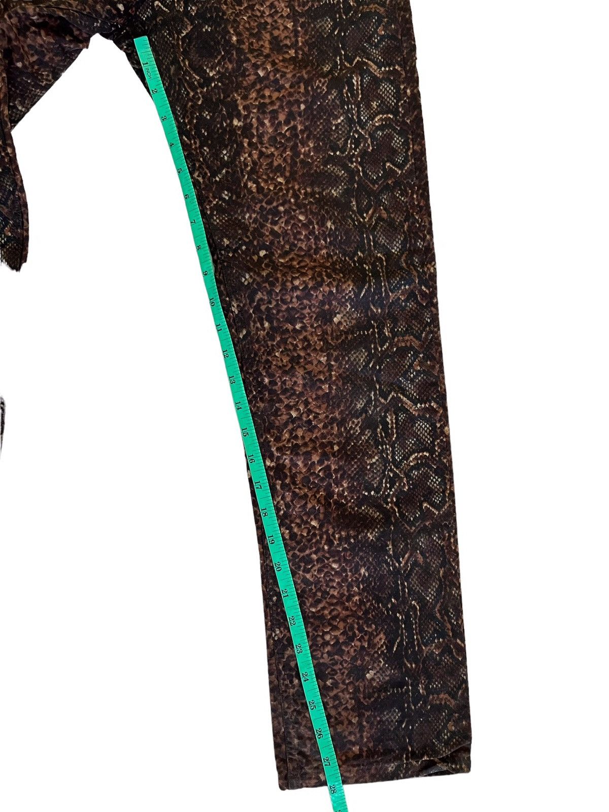 A.P.C. RARE!! 🔥 A.P.C Waxed Dark Brown Snake Print Pants Size US 26 / EU 42 - 12 Thumbnail