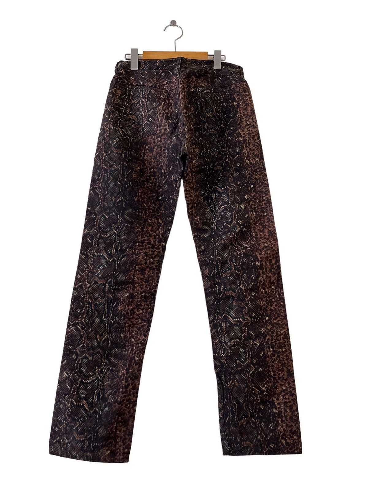 A.P.C. RARE!! 🔥 A.P.C Waxed Dark Brown Snake Print Pants Size US 26 / EU 42 - 2 Thumbnail