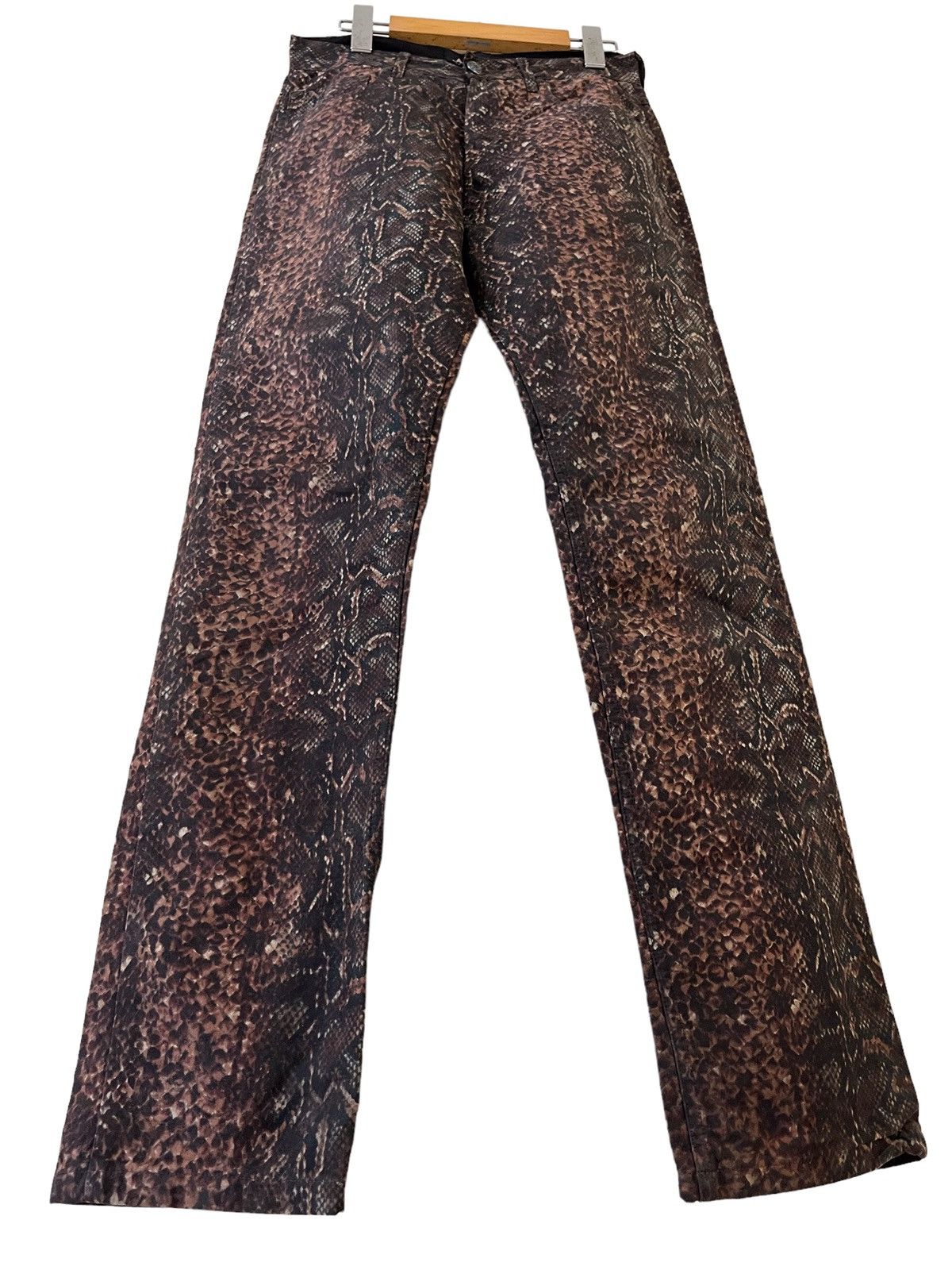 A.P.C. RARE!! 🔥 A.P.C Waxed Dark Brown Snake Print Pants Size US 26 / EU 42 - 7 Thumbnail