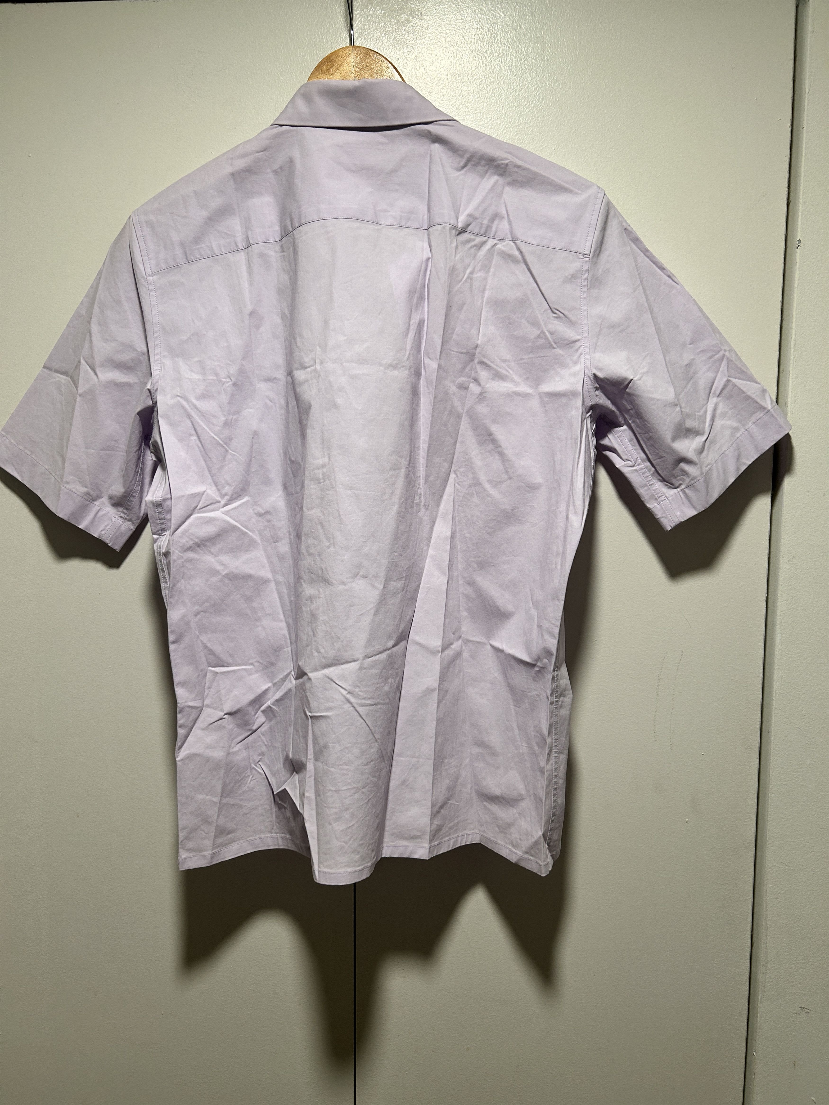 Raf Simons short sleeve pocket Embroidered shirt lilac lanvender s/s 18 Size US M / EU 48-50 / 2 - 6 Thumbnail