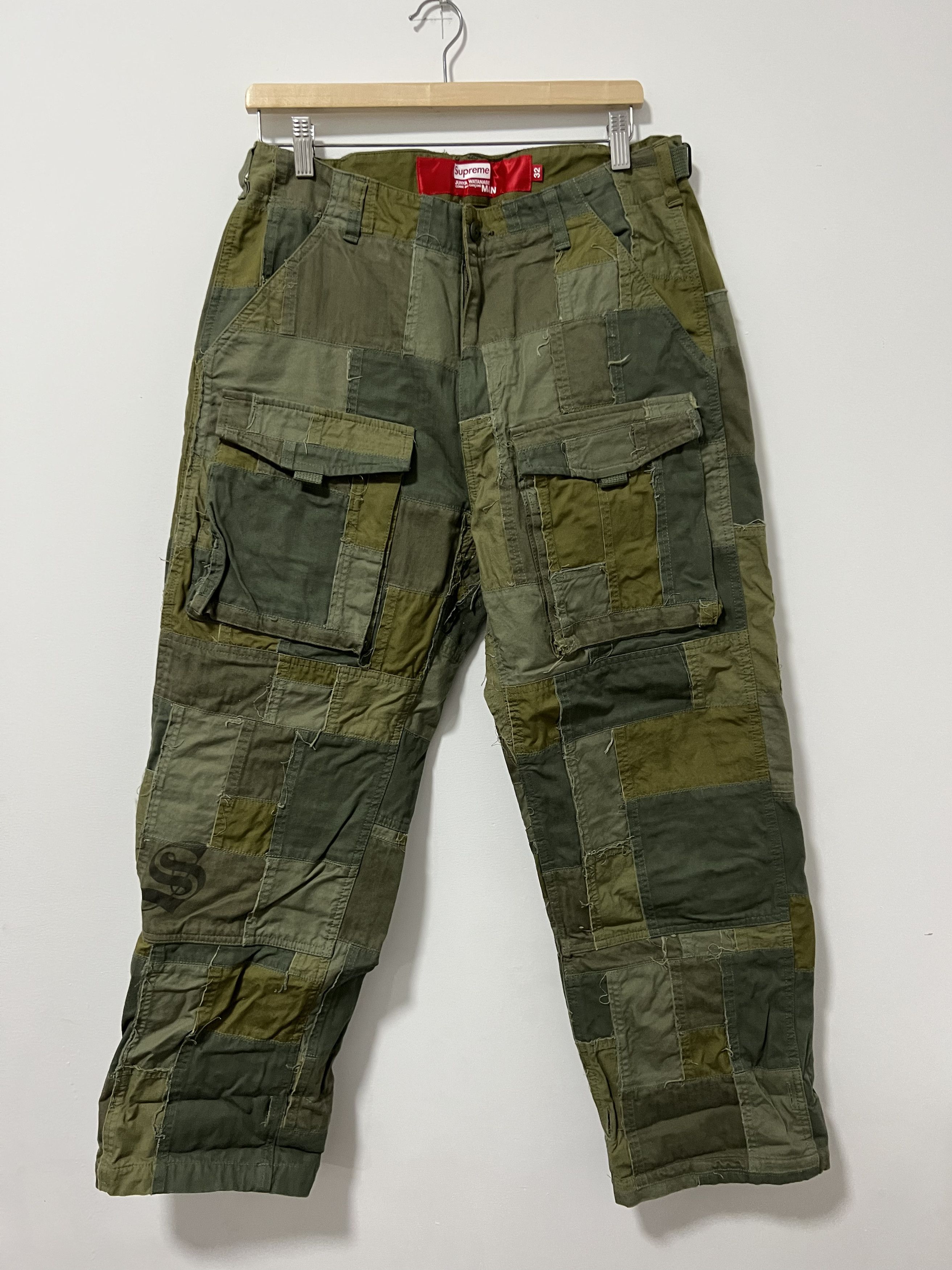 Supreme x Junya Watanabe Patchwork Pants, Olive, Size 32
