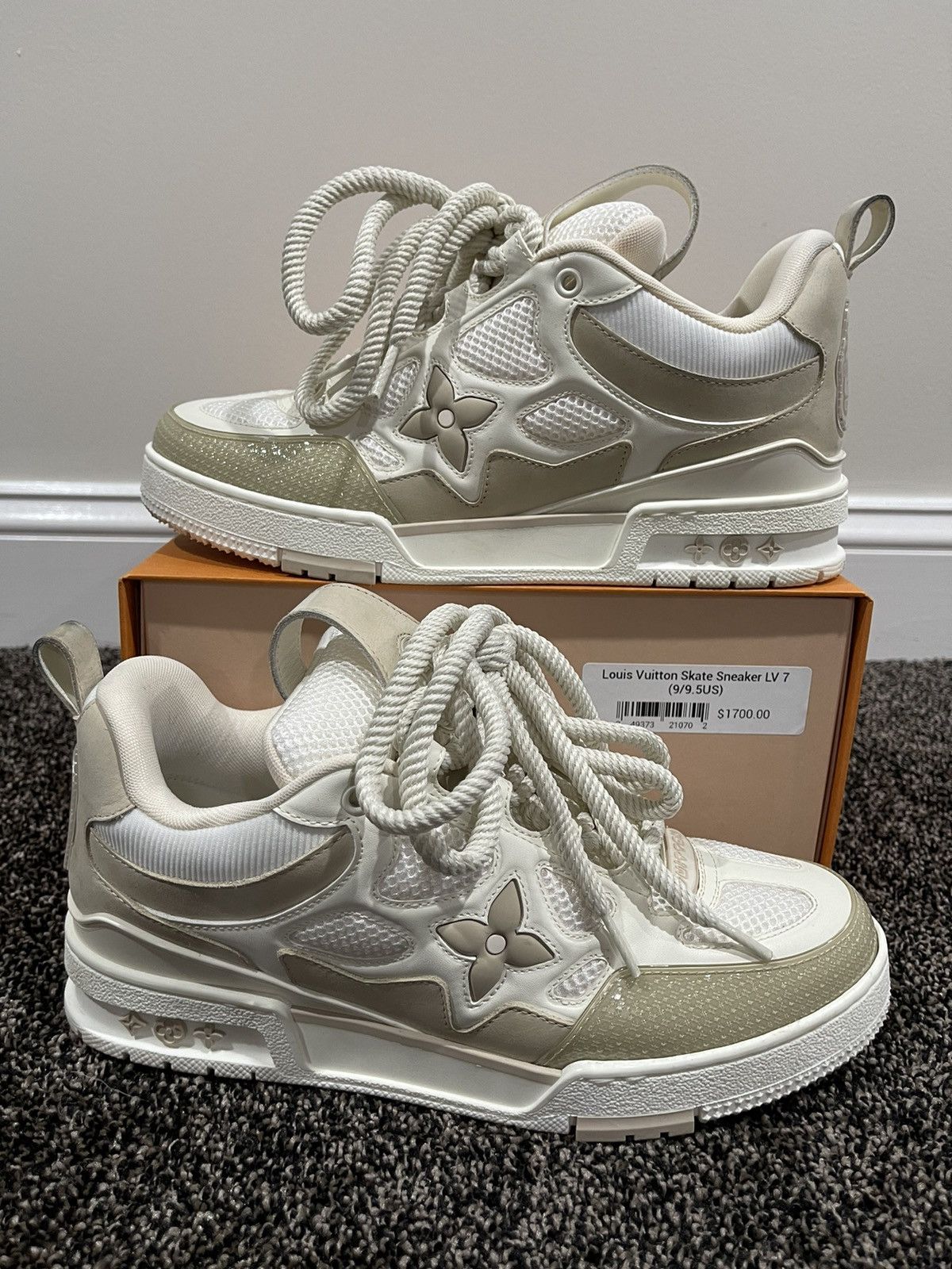 Louis Vuitton Louis Vuitton LV Skate Rope Beige Trainer Sneakers Grailed