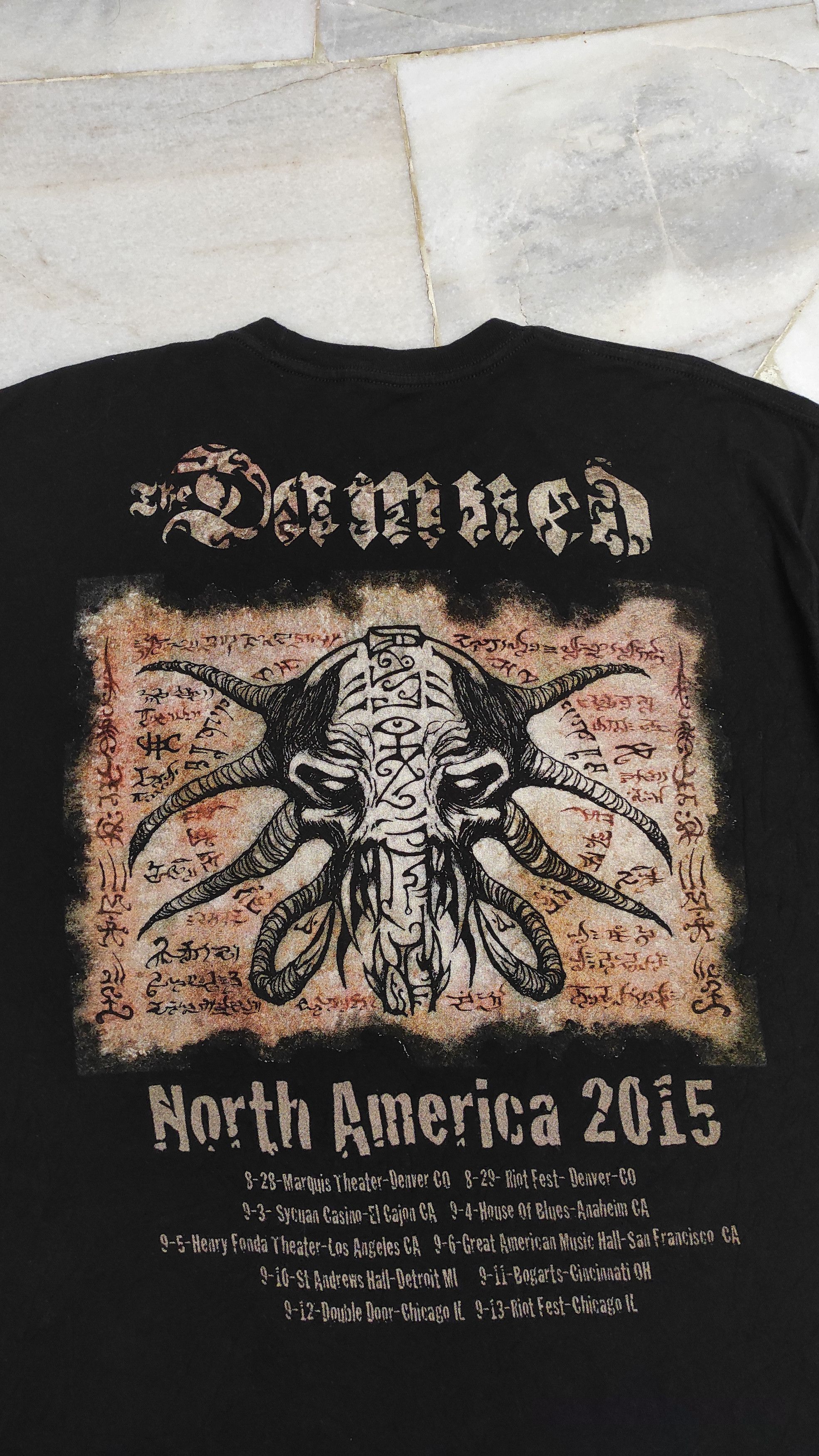 Band Tees 2013 THE DAMNED North America Tour TEE Size US XXL / EU 58 / 5 - 8 Thumbnail