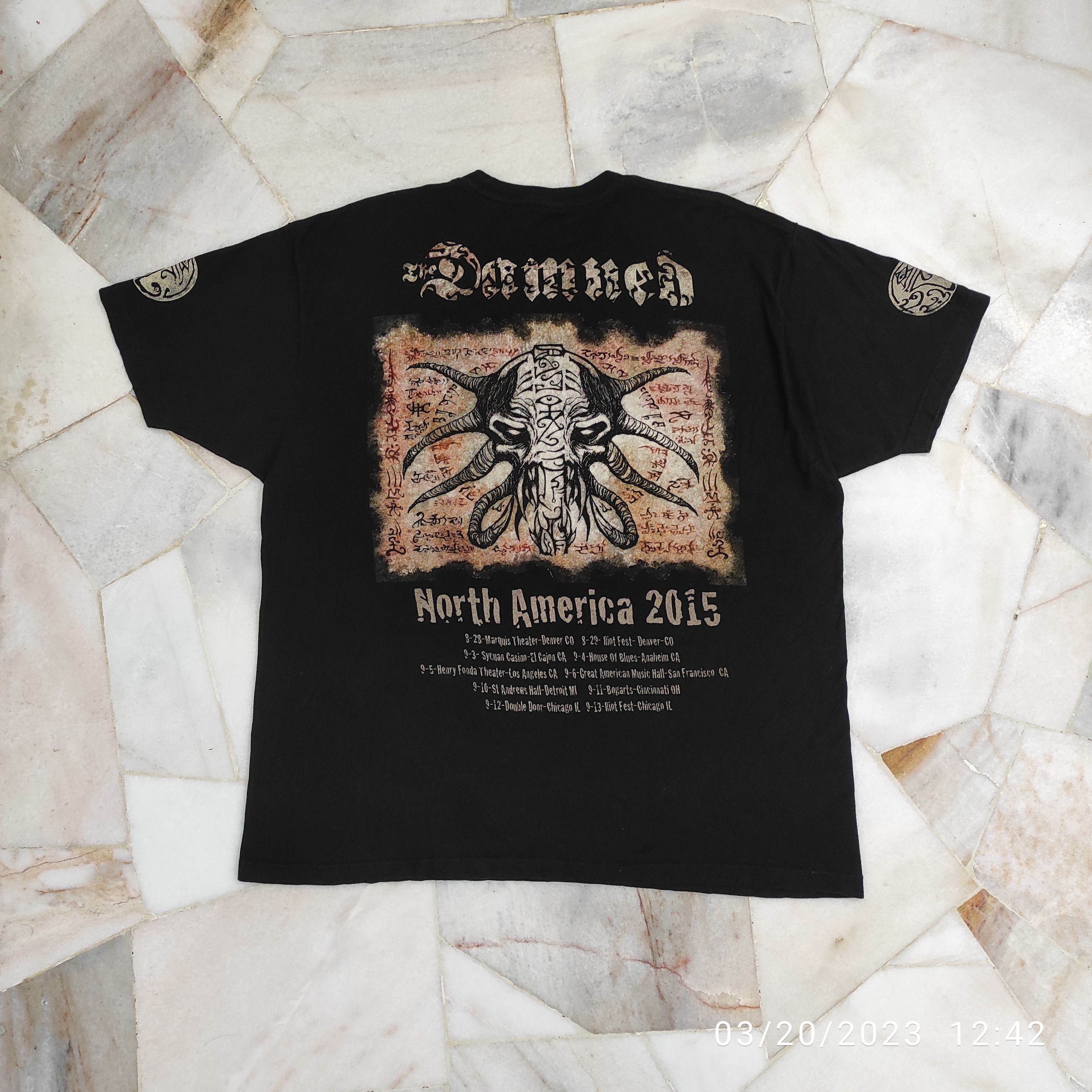 Band Tees 2013 THE DAMNED North America Tour TEE Size US XXL / EU 58 / 5 - 9 Thumbnail