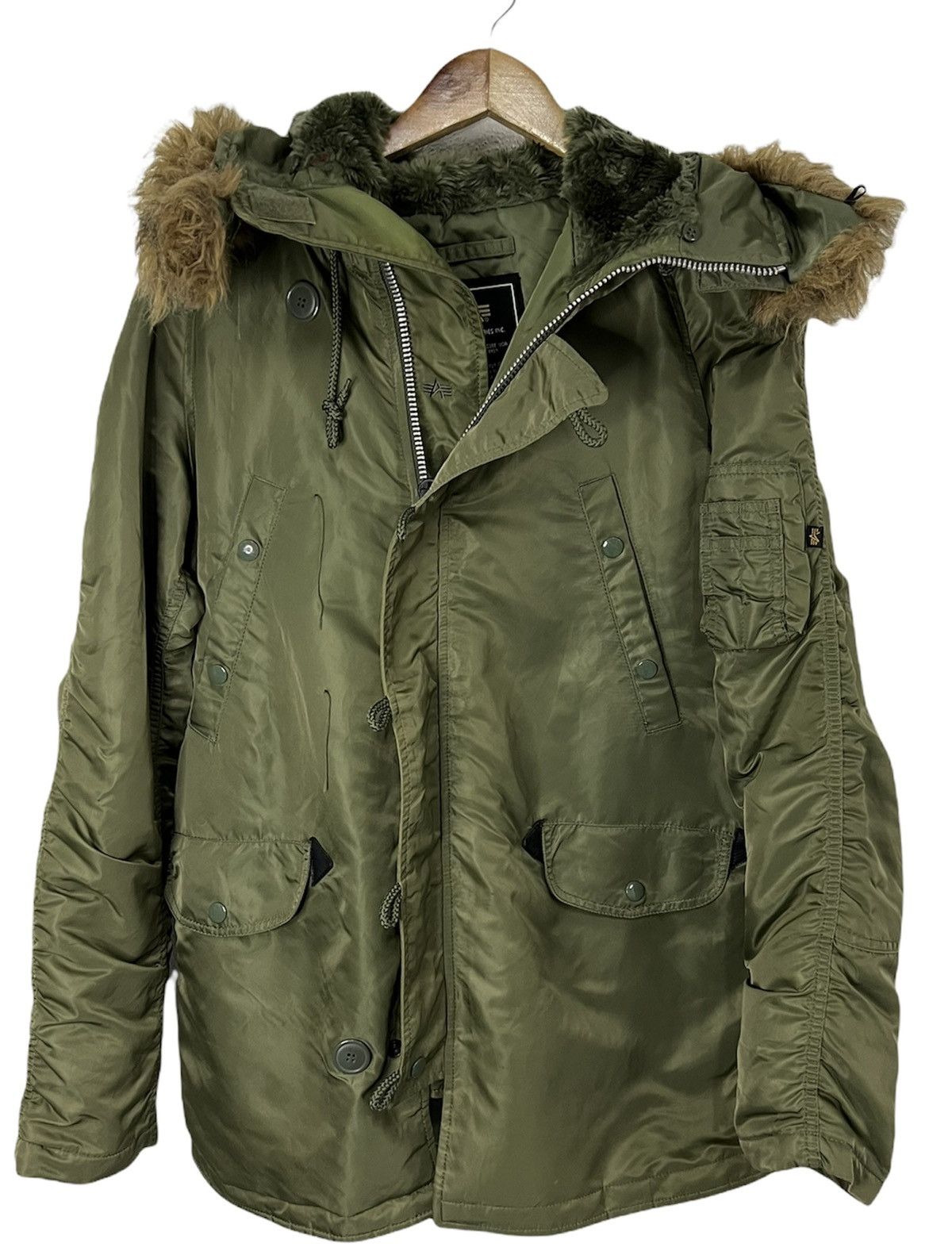 Alpha Industries Vintage Alpha Industries Parka Hoodie Jacket Size US M / EU 48-50 / 2 - 2 Thumbnail