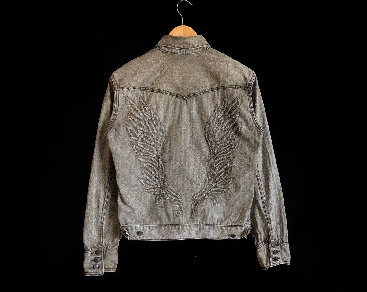 Vintage Eagle Wing Embroidered Women’s Denim Jacket