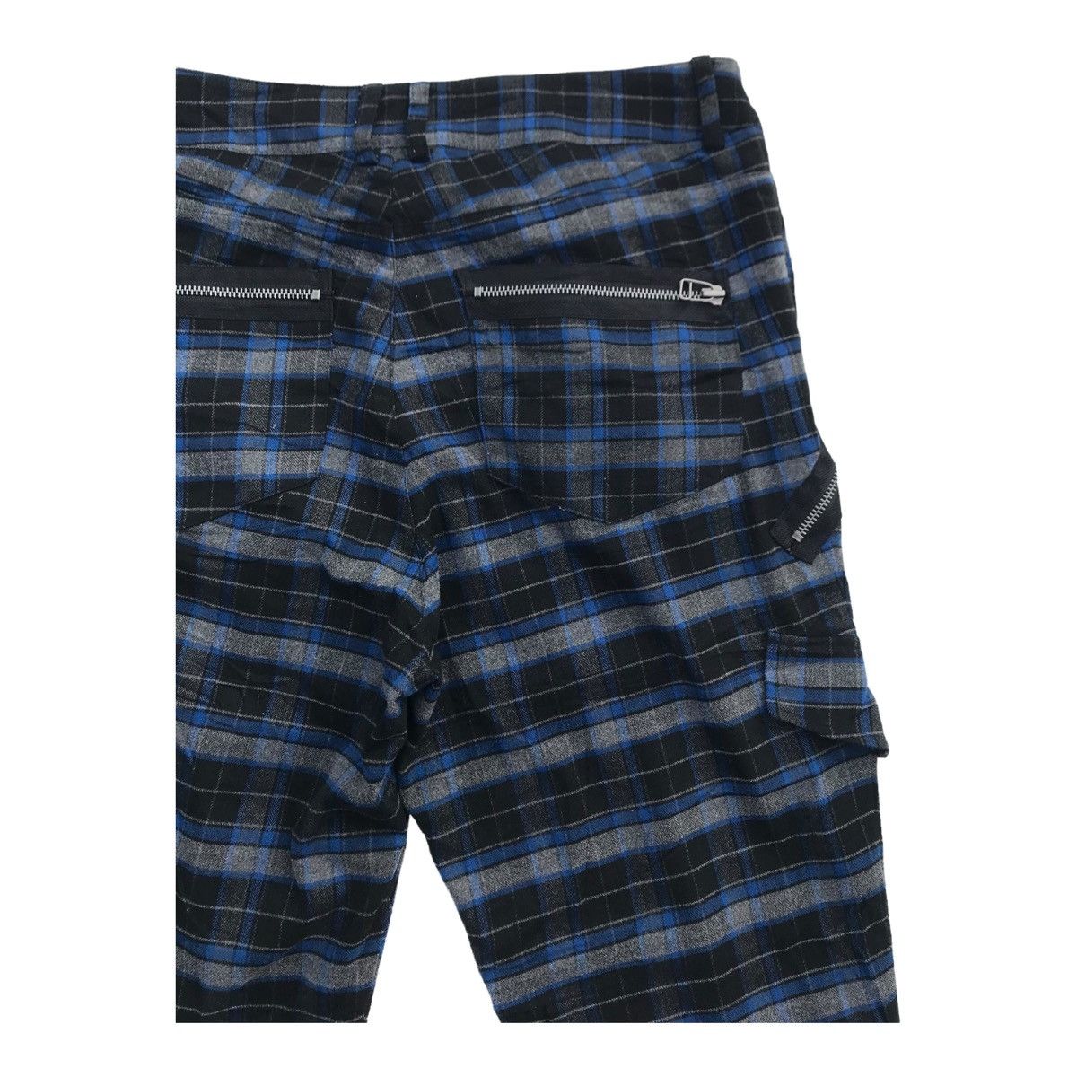Japanese Brand Rare Blue Tartan Punk Style Zipper Bondage Size US 30 / EU 46 - 7 Thumbnail