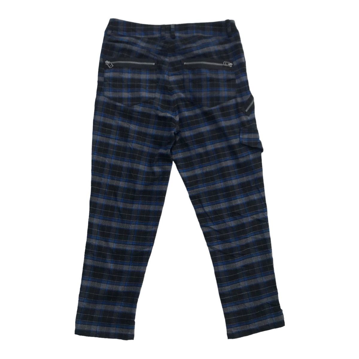 Japanese Brand Rare Blue Tartan Punk Style Zipper Bondage Size US 30 / EU 46 - 6 Thumbnail
