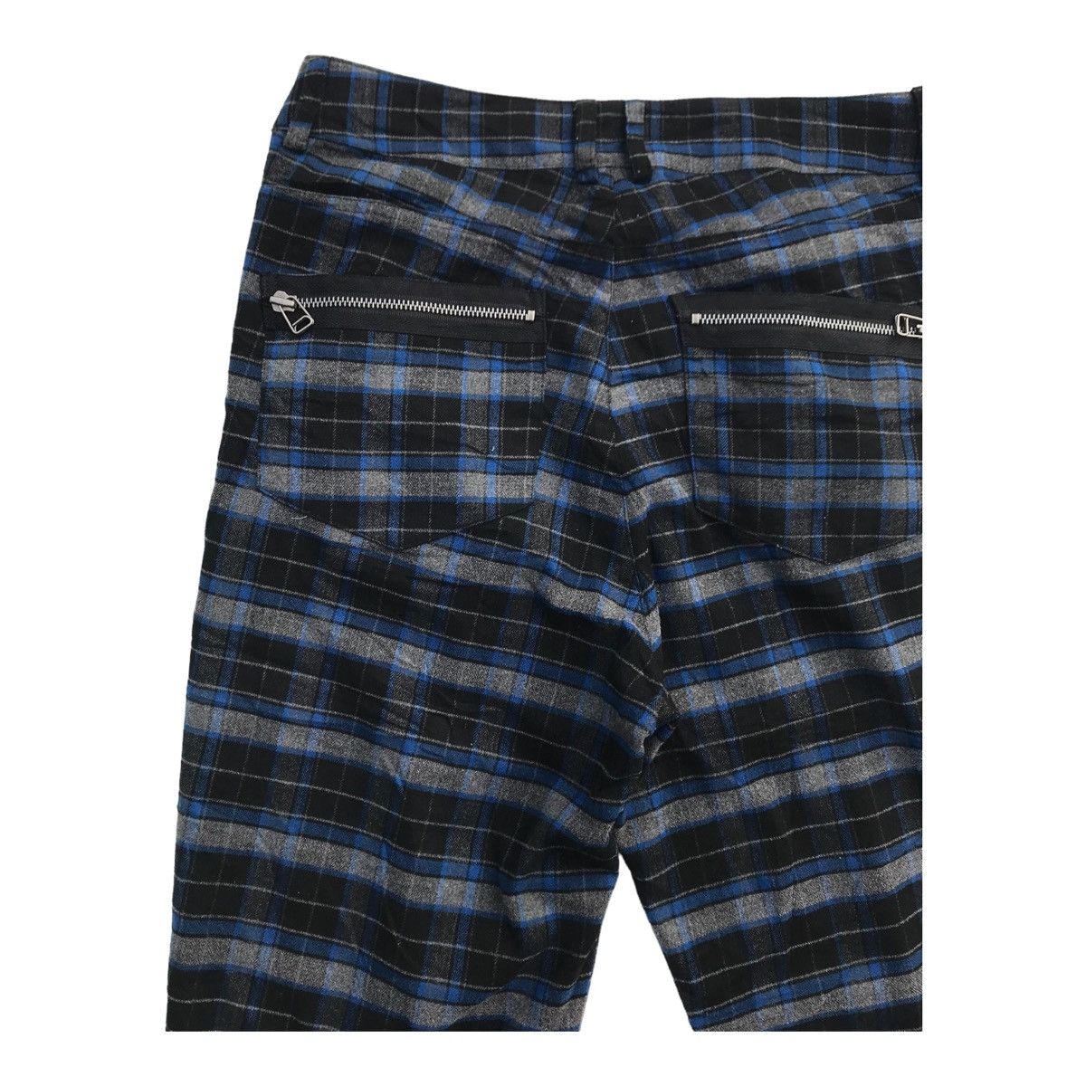 Japanese Brand Rare Blue Tartan Punk Style Zipper Bondage Size US 30 / EU 46 - 8 Thumbnail