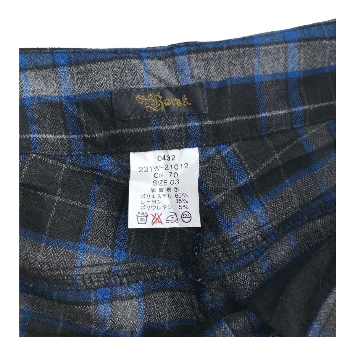 Japanese Brand Rare Blue Tartan Punk Style Zipper Bondage Size US 30 / EU 46 - 9 Thumbnail