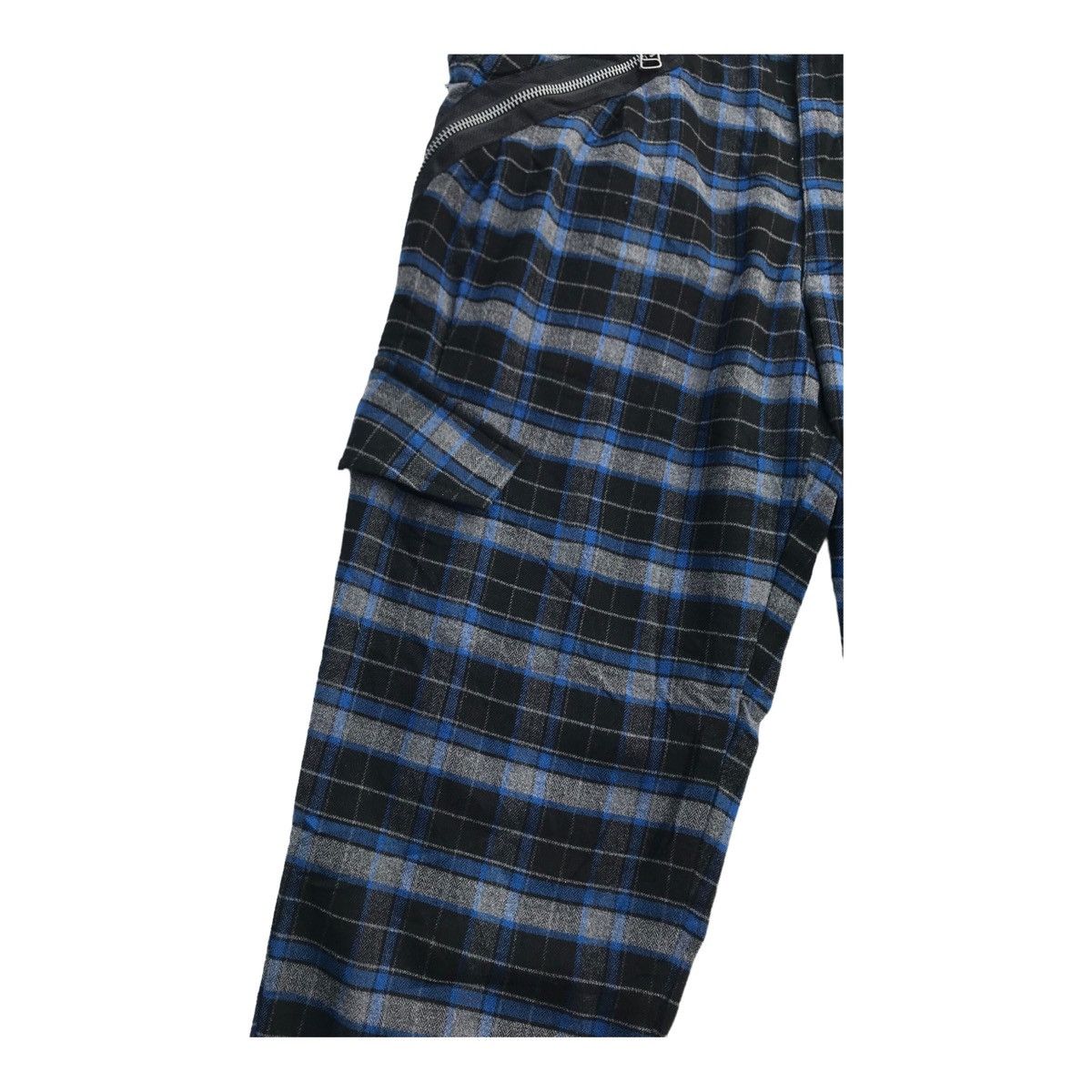 Japanese Brand Rare Blue Tartan Punk Style Zipper Bondage Size US 30 / EU 46 - 4 Thumbnail