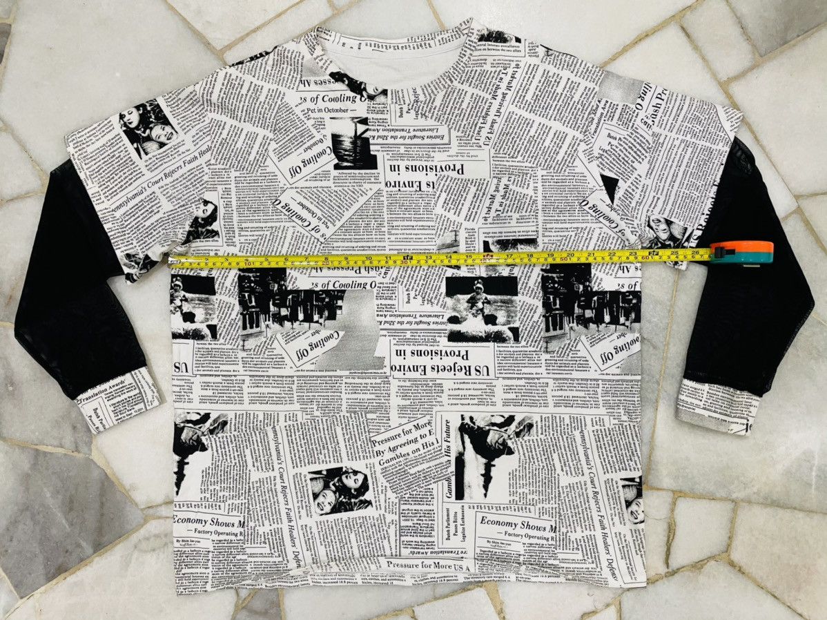 Japanese Brand RARE Design Tshirt Newpapper Full/over Print Size US L / EU 52-54 / 3 - 5 Thumbnail