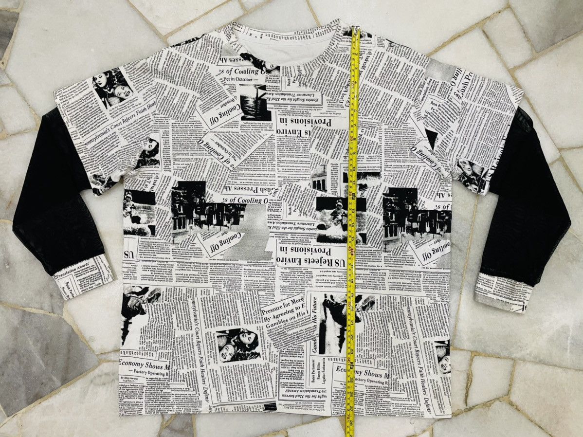 Japanese Brand RARE Design Tshirt Newpapper Full/over Print Size US L / EU 52-54 / 3 - 6 Thumbnail