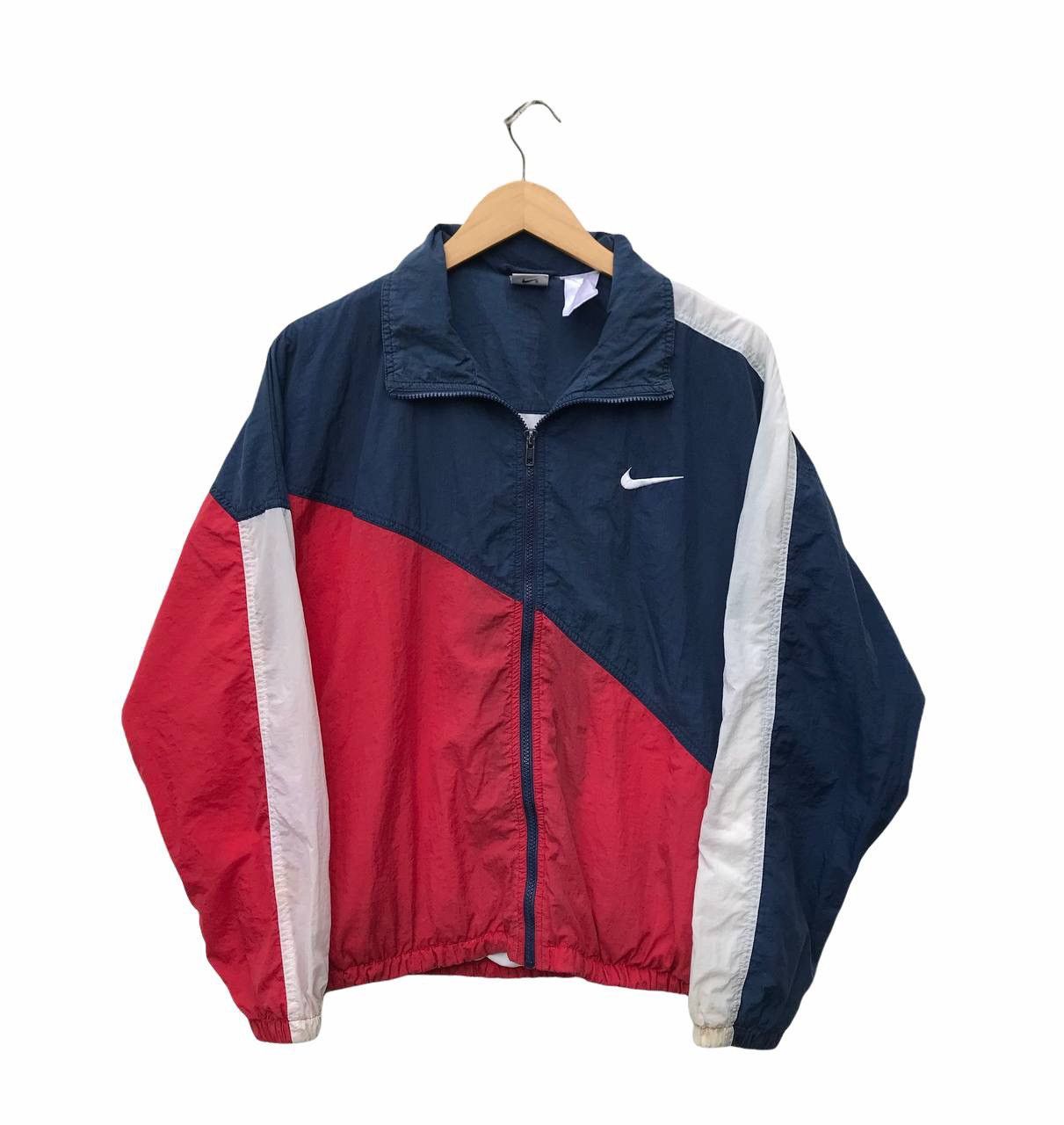 Nike Vintage Nike Big Logo Colourblock Windbreaker ( Stains ) Size US L / EU 52-54 / 3 - 2 Thumbnail