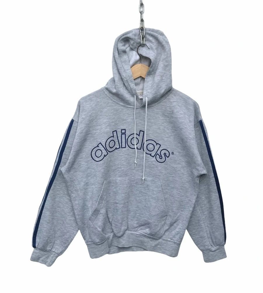 Adidas Vintage 90s Adidas Big Logo Streetwear Hoodie Sweater Size US M / EU 48-50 / 2 - 1 Thumbnail