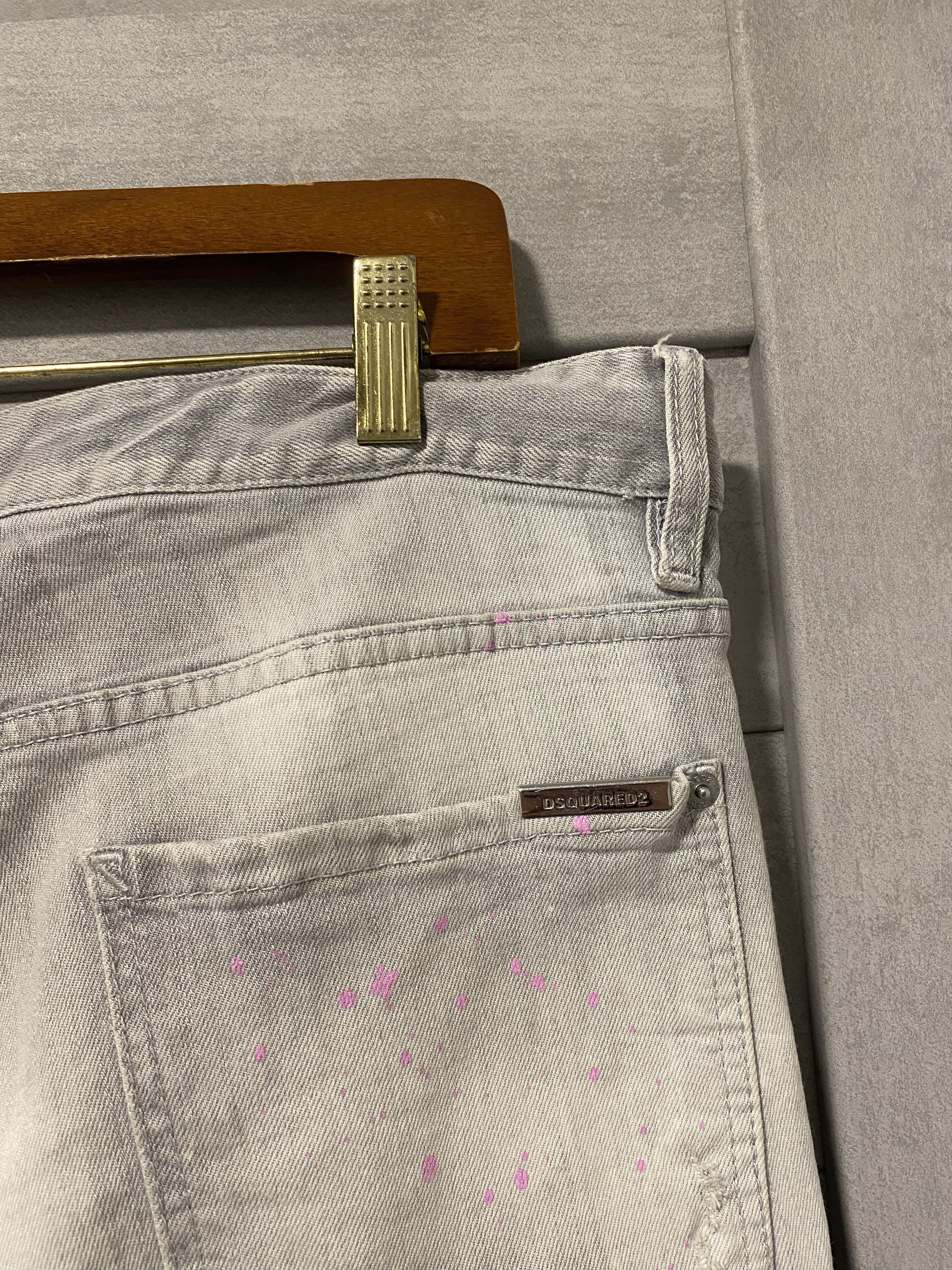 Dsquared2 Dsquared 2 pink purple paint splatter distressed jeans Size US 38 / EU 54 - 9 Thumbnail