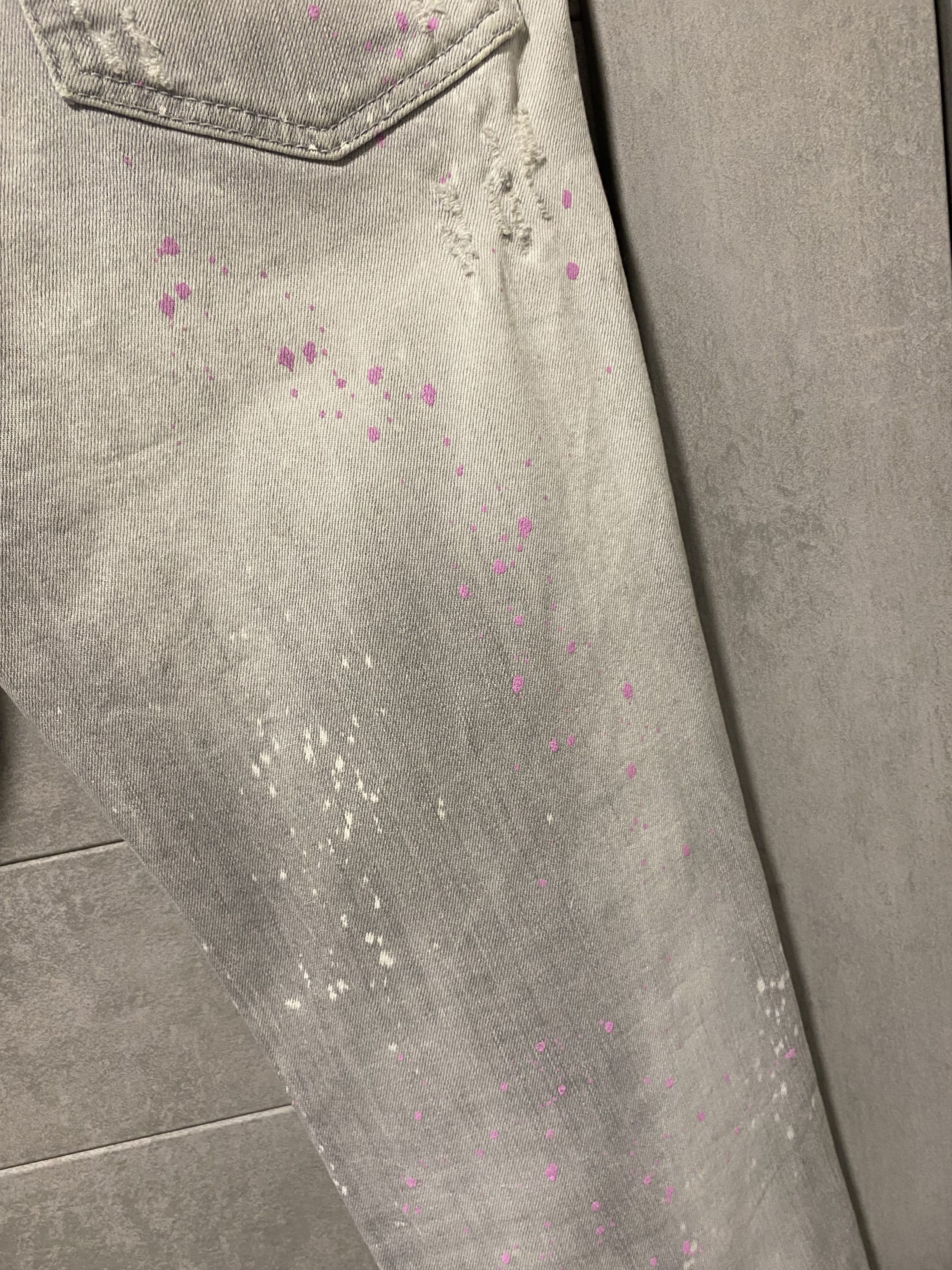 Dsquared2 Dsquared 2 pink purple paint splatter distressed jeans Size US 38 / EU 54 - 10 Thumbnail