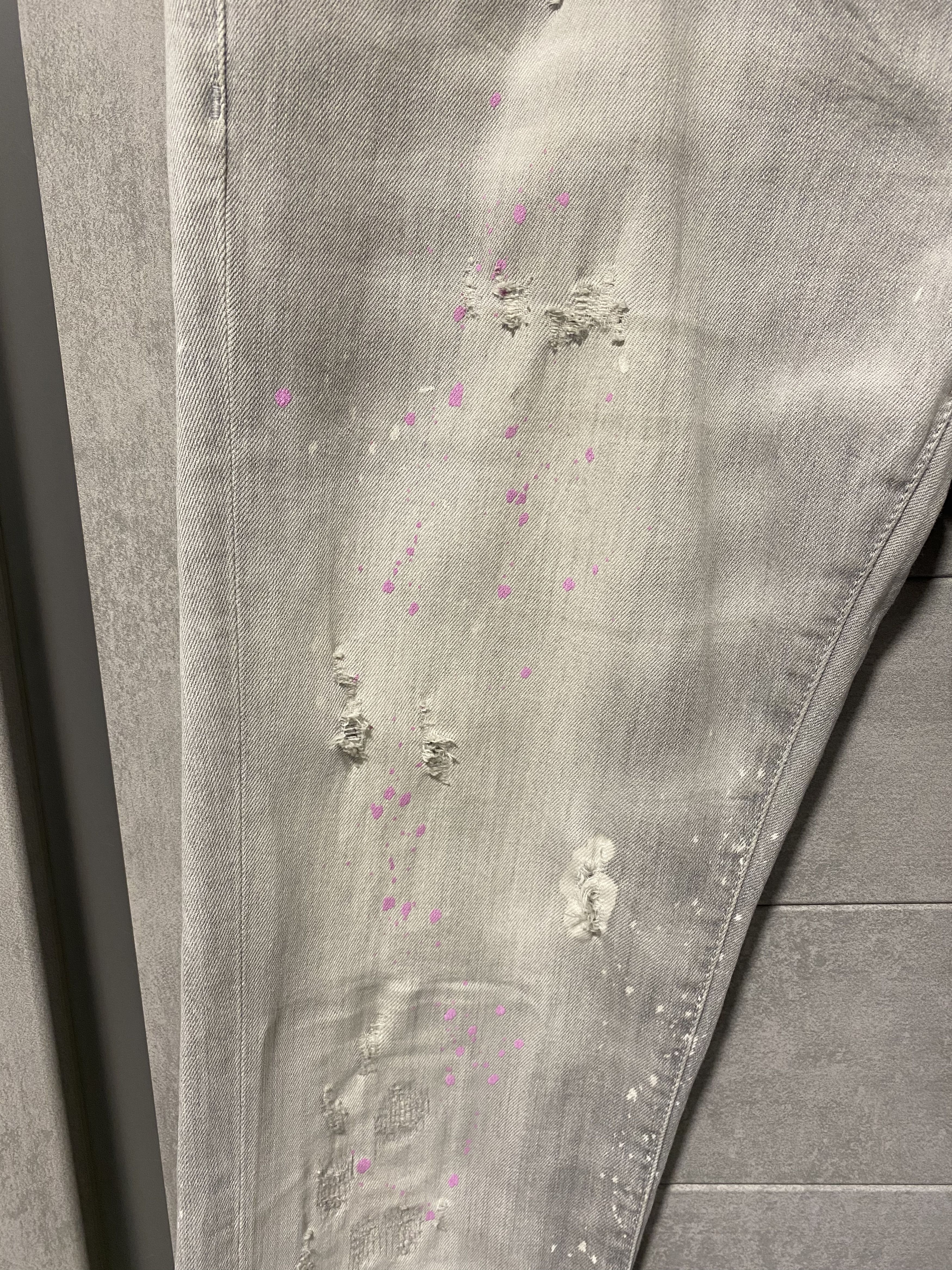 Dsquared2 Dsquared 2 pink purple paint splatter distressed jeans Size US 38 / EU 54 - 4 Thumbnail