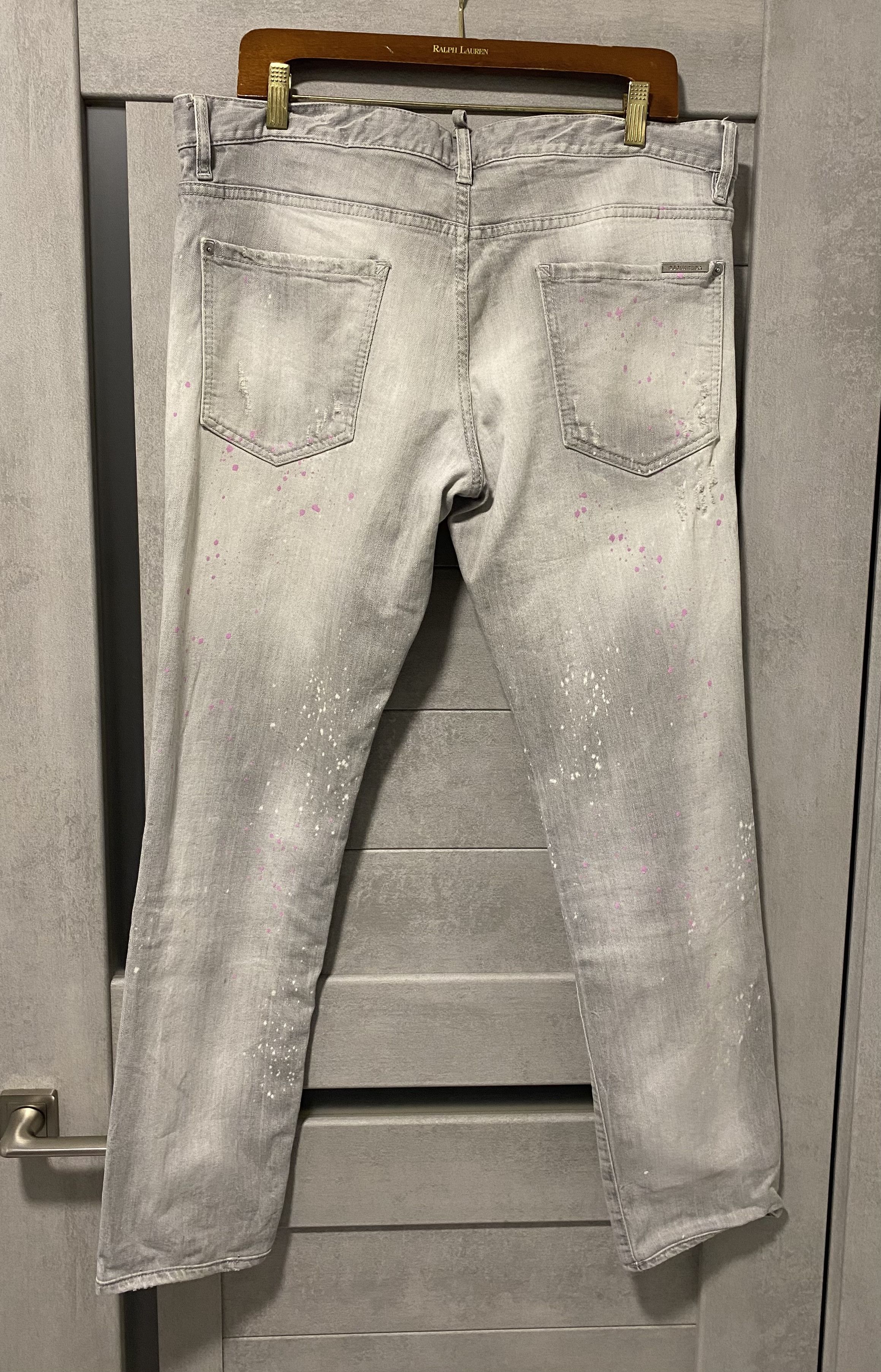 Dsquared2 Dsquared 2 pink purple paint splatter distressed jeans Size US 38 / EU 54 - 8 Thumbnail
