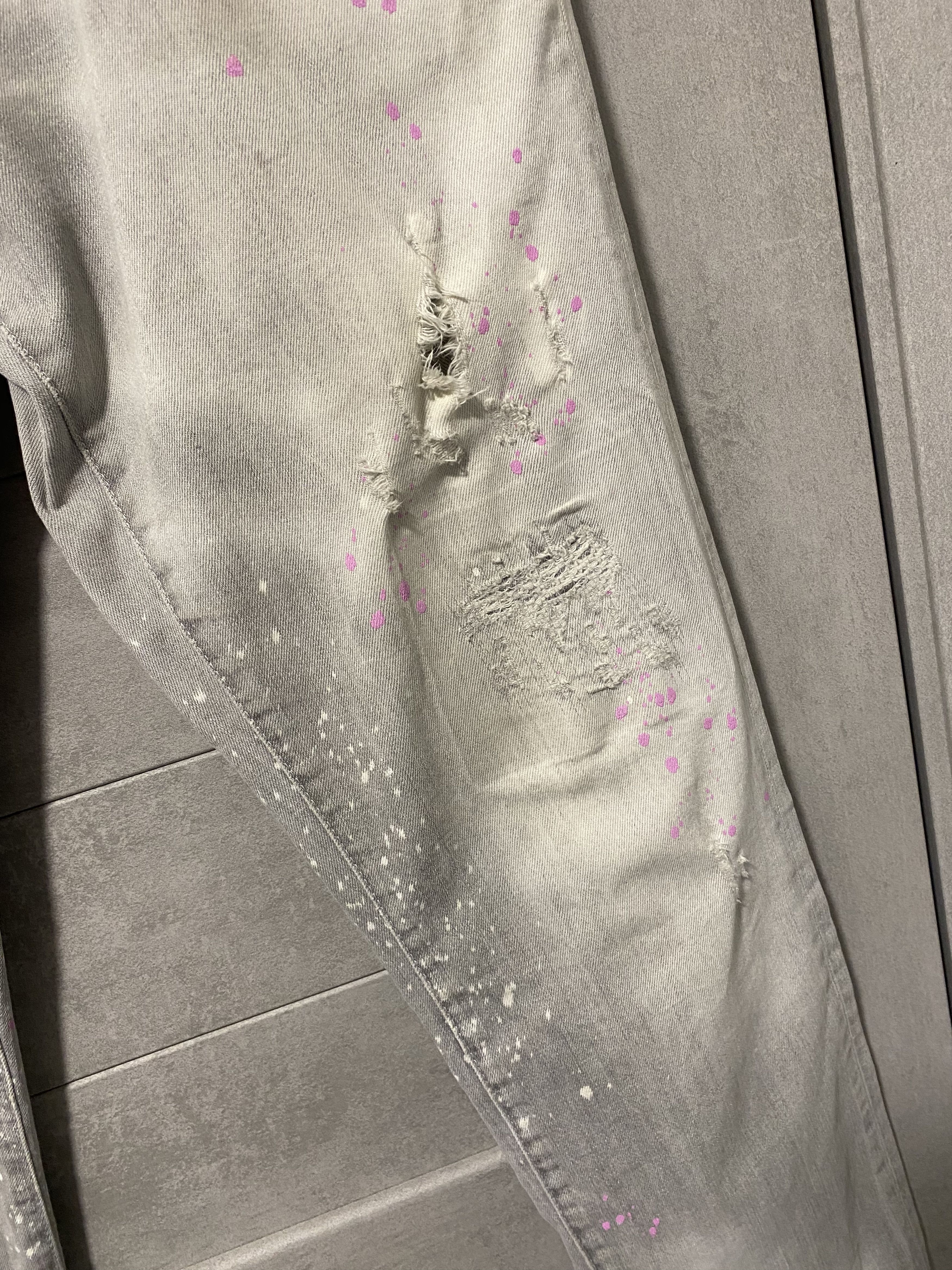 Dsquared2 Dsquared 2 pink purple paint splatter distressed jeans Size US 38 / EU 54 - 2 Thumbnail