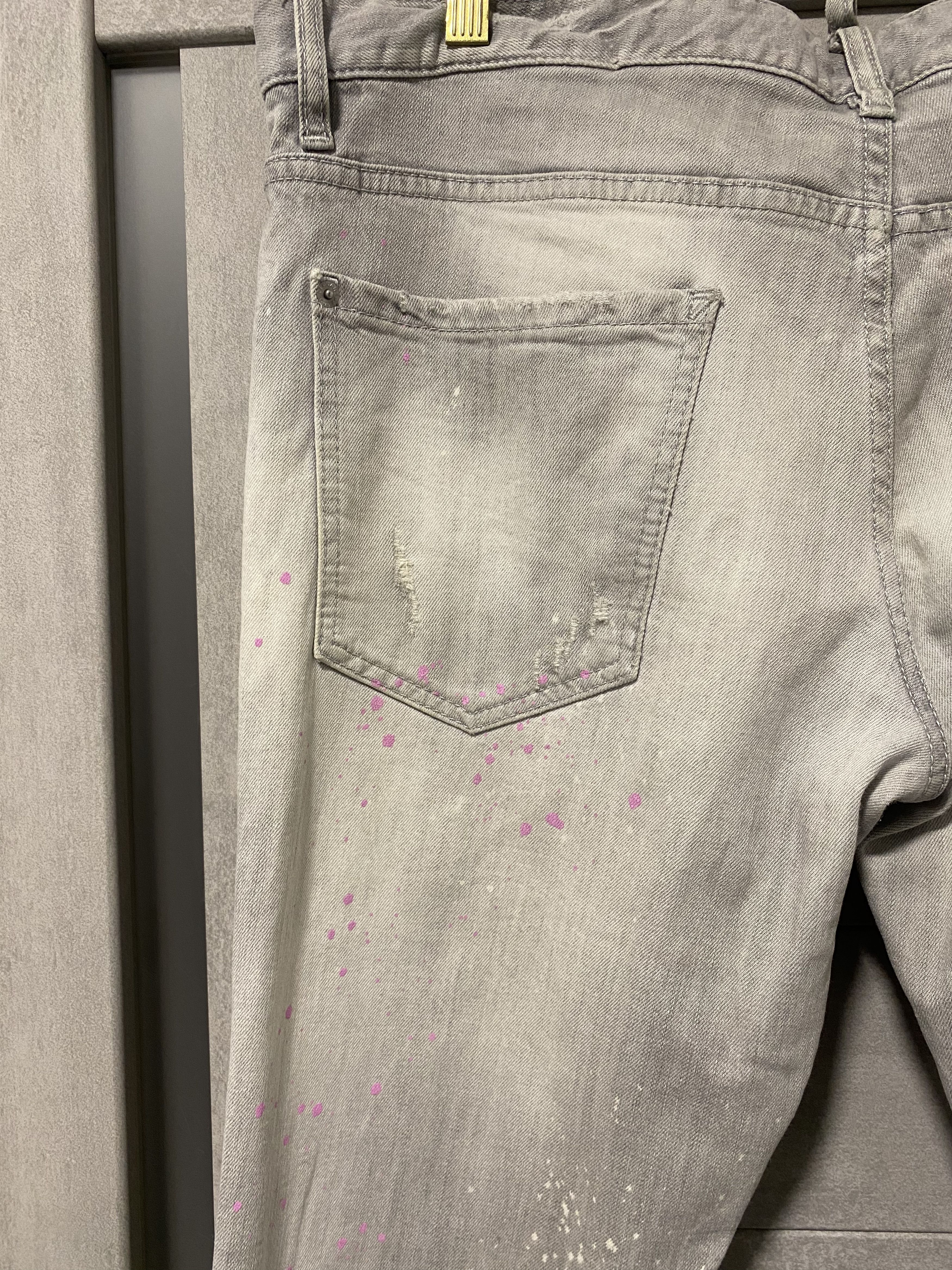 Dsquared2 Dsquared 2 pink purple paint splatter distressed jeans Size US 38 / EU 54 - 11 Thumbnail