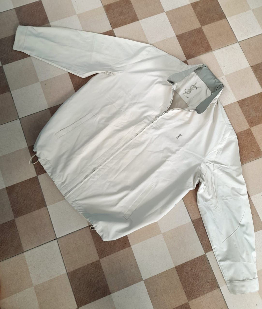 image of Itemvintage YVES Saint Laurent X YSL Jacket in Light Crem, Men's (Size Large)
