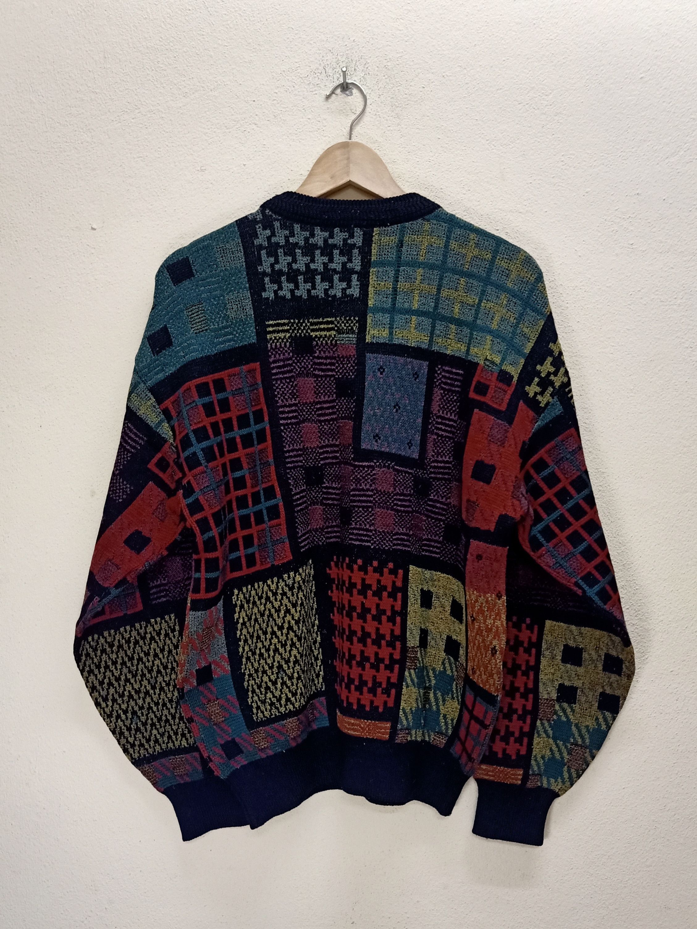 Aran Isles Knitwear × Japanese Brand CR CHANCELLOR Nice Pattern Cozy Knitwear Sweaters Size US L / EU 52-54 / 3 - 2 Thumbnail