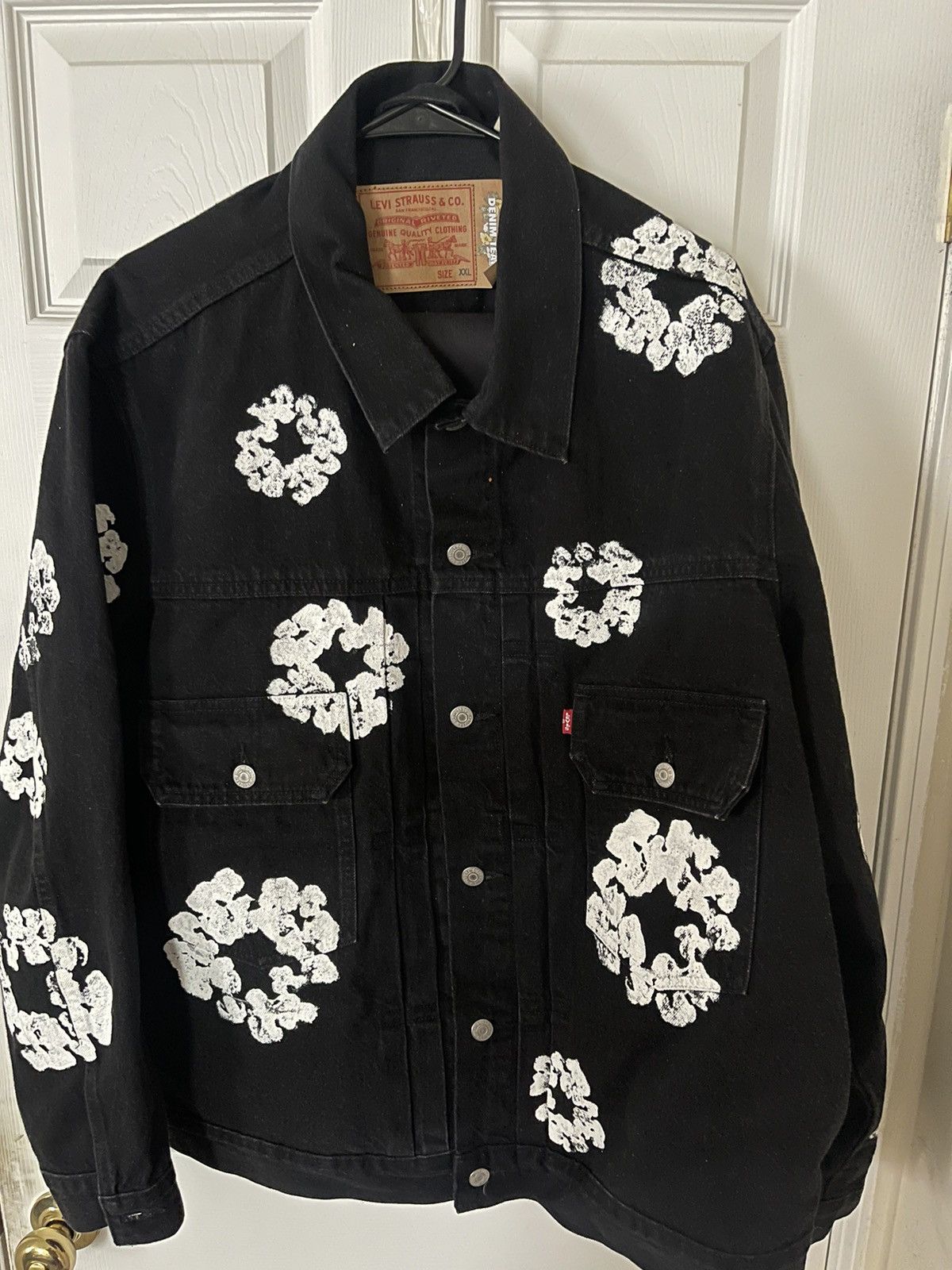 image of Denim Tears Levi Trucker Black Used, Men's (Size 2XL)